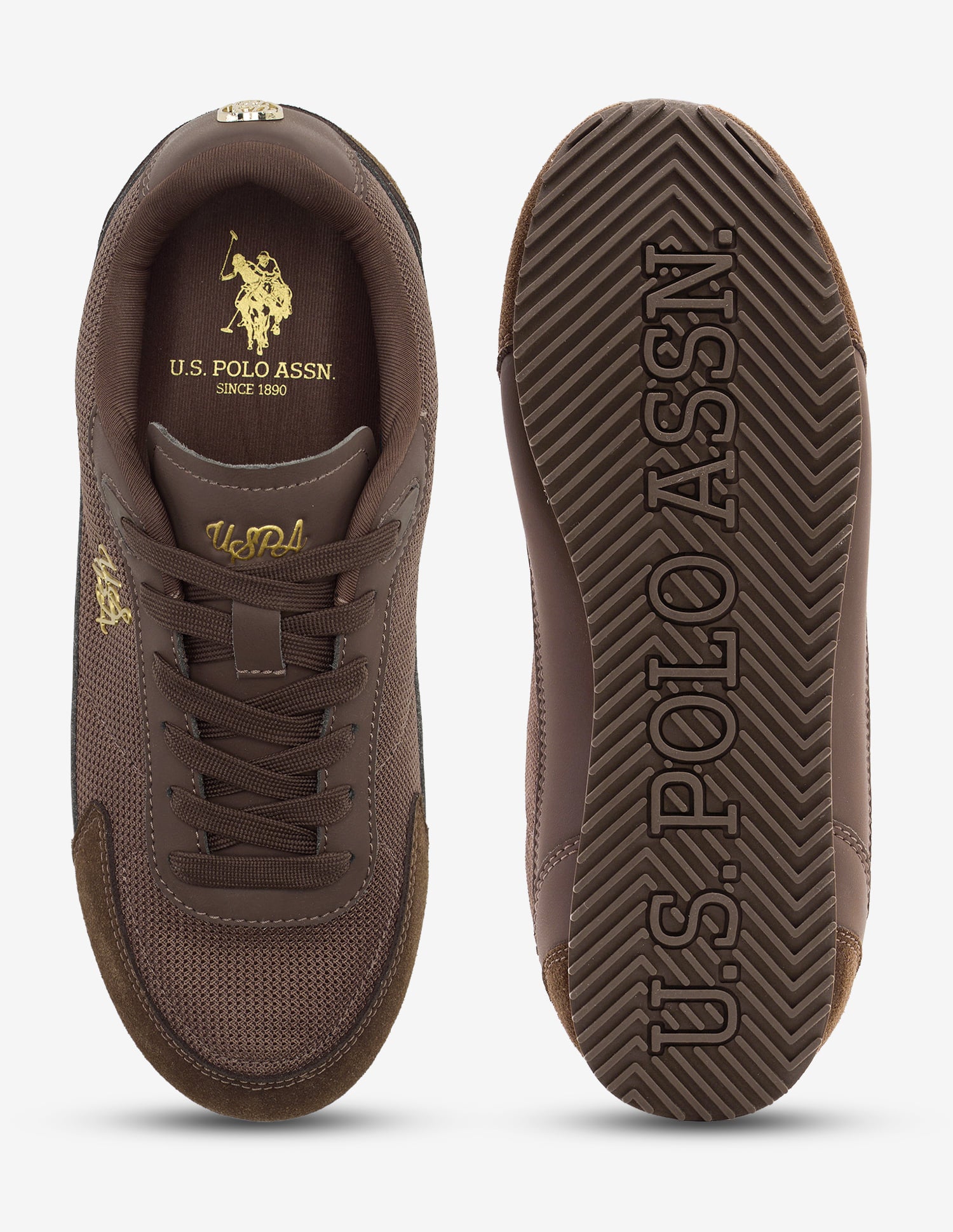Printed Jimena Sneakers Brown - U.S. Polo Assn. India | Large