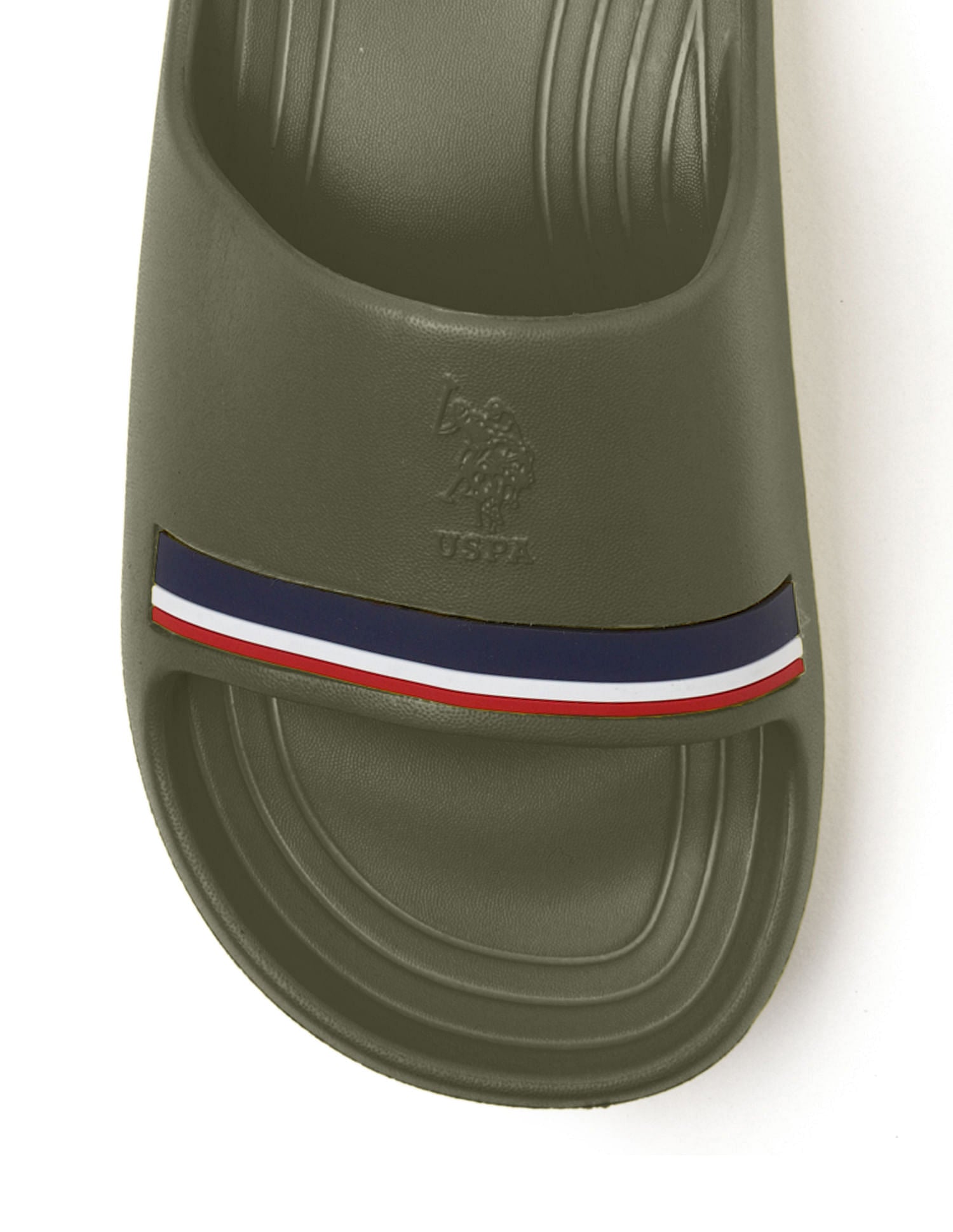 Men Easton Dk. Green Foam Walk Sliders Olive - U.S. POLO ASSN. | Large