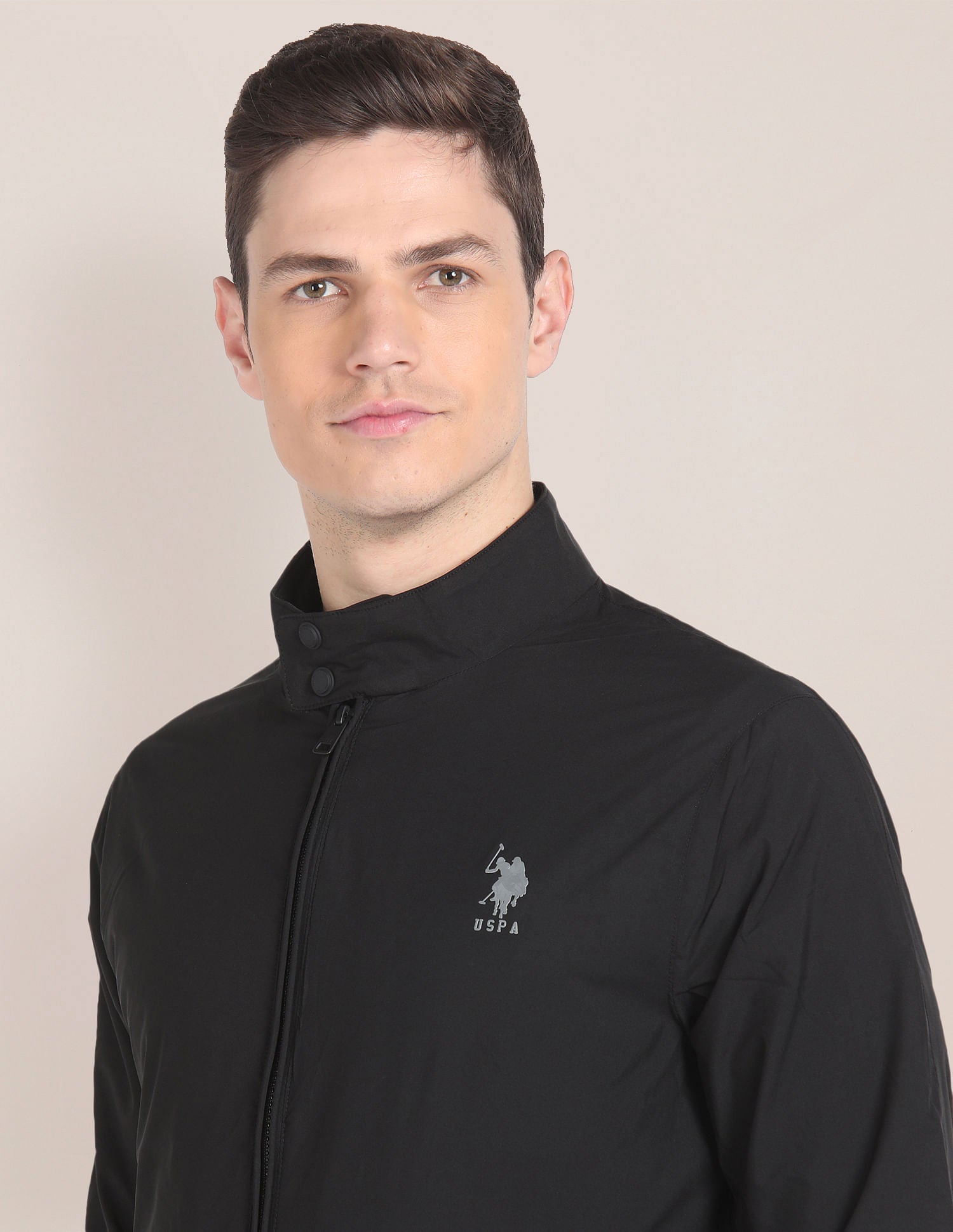 Packable Windcheater Jacket Black - U.S. POLO ASSN. | Large