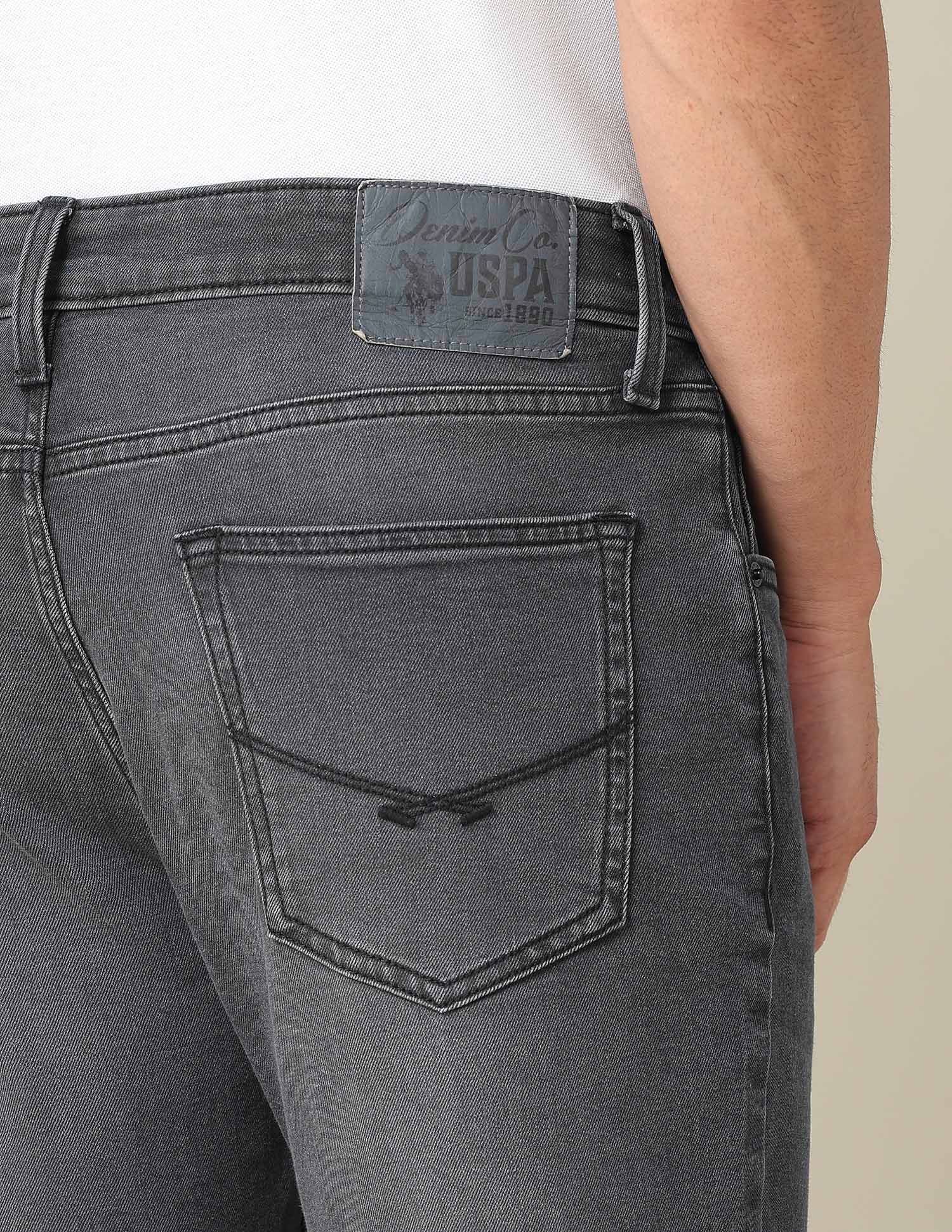 Cole Comfort Cropped Fit Black Jeans Black - U.S. POLO ASSN. | Large