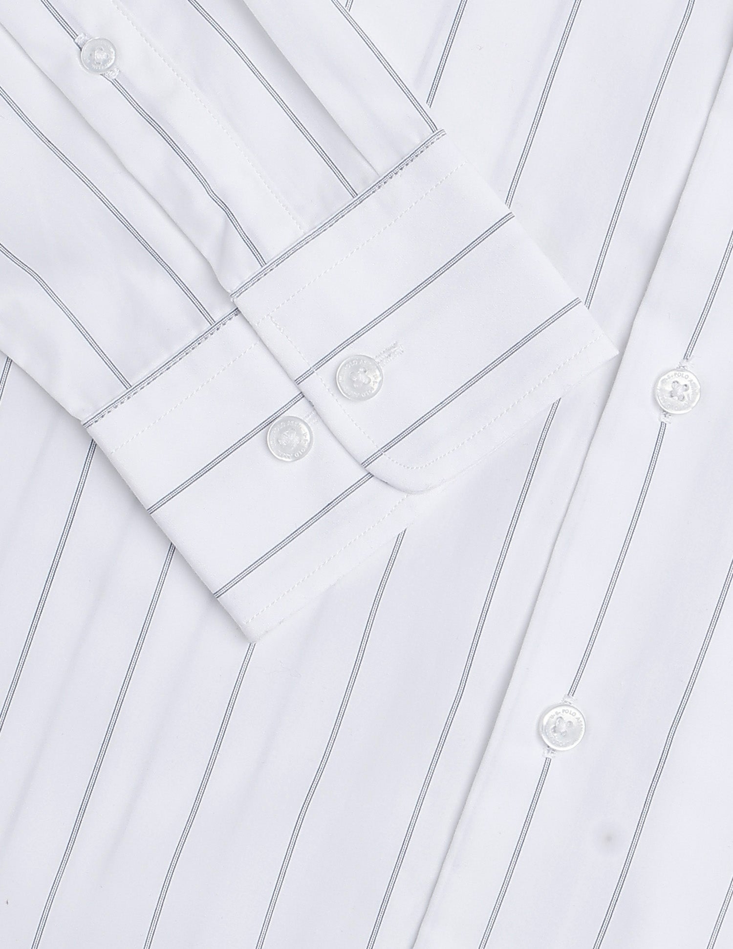 Vertical Striped Tailored Fit Shirt White - U.S. POLO ASSN. | Large