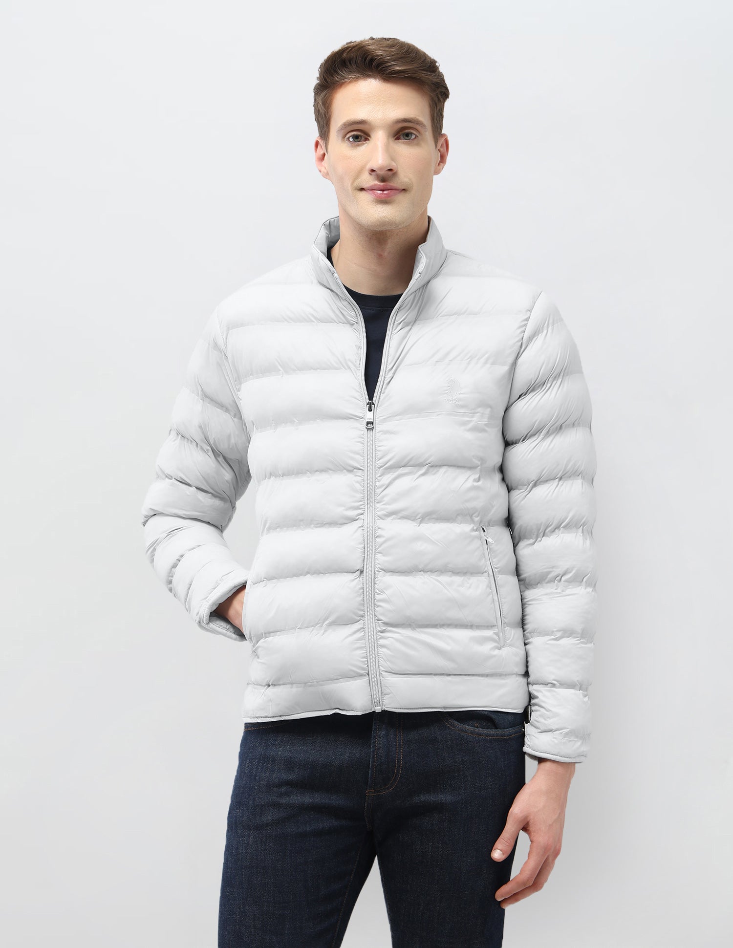Reversible Puffer Jacket Grey - U.S. Polo Assn. India | Large