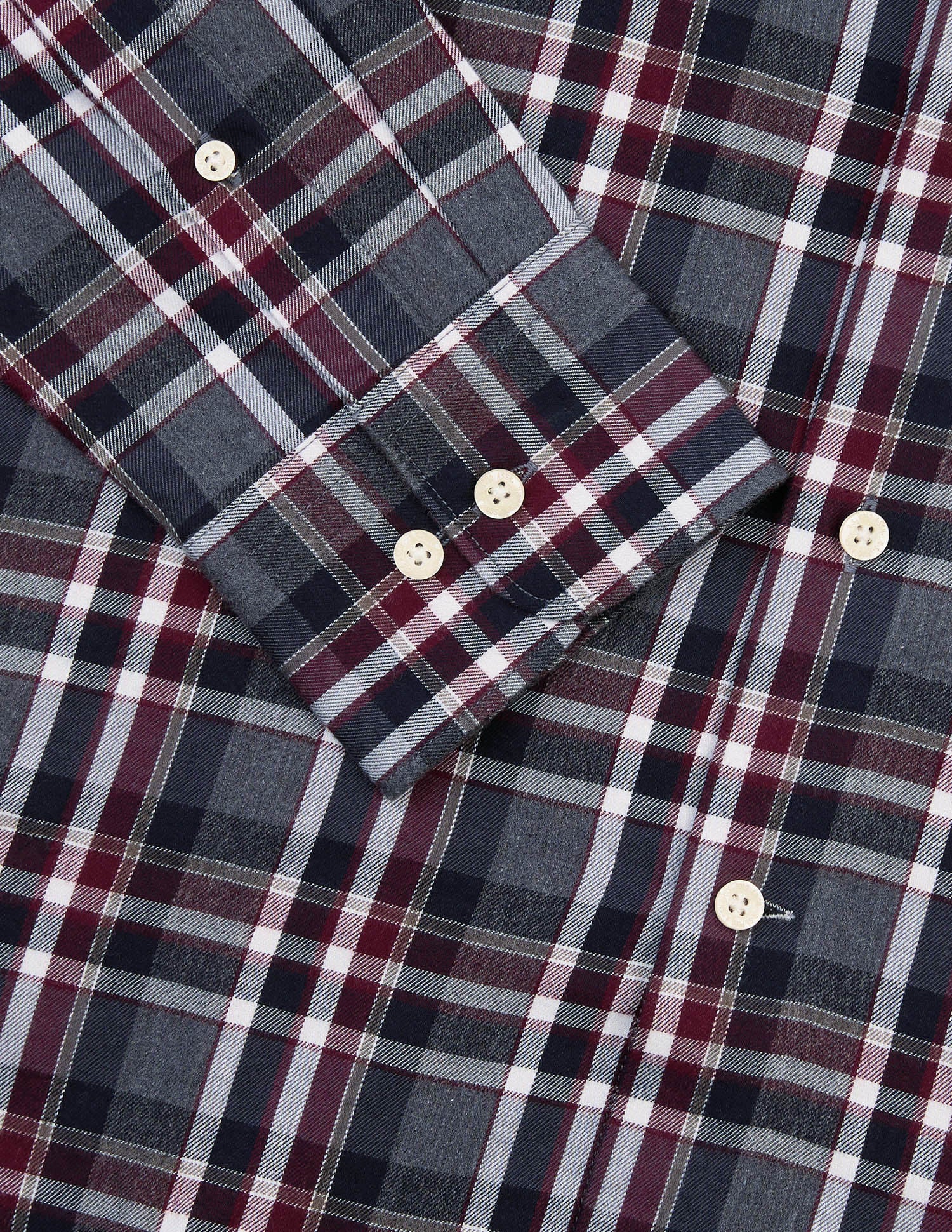 Plaid Checked Twill Shirt Maroon - U.S. Polo Assn. India | Large