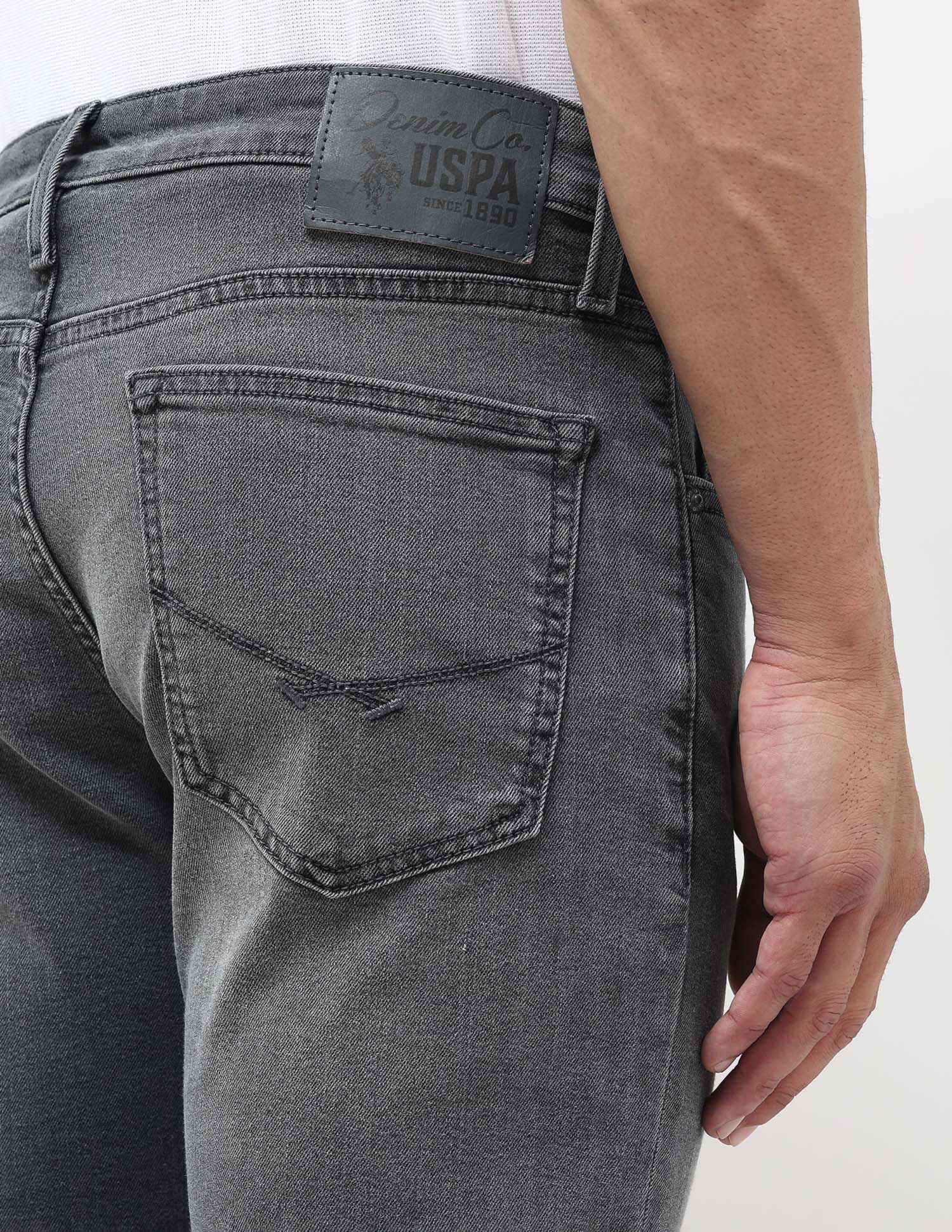 Regallo Skinny Fit Black Jeans Black - U.S. POLO ASSN. | Large