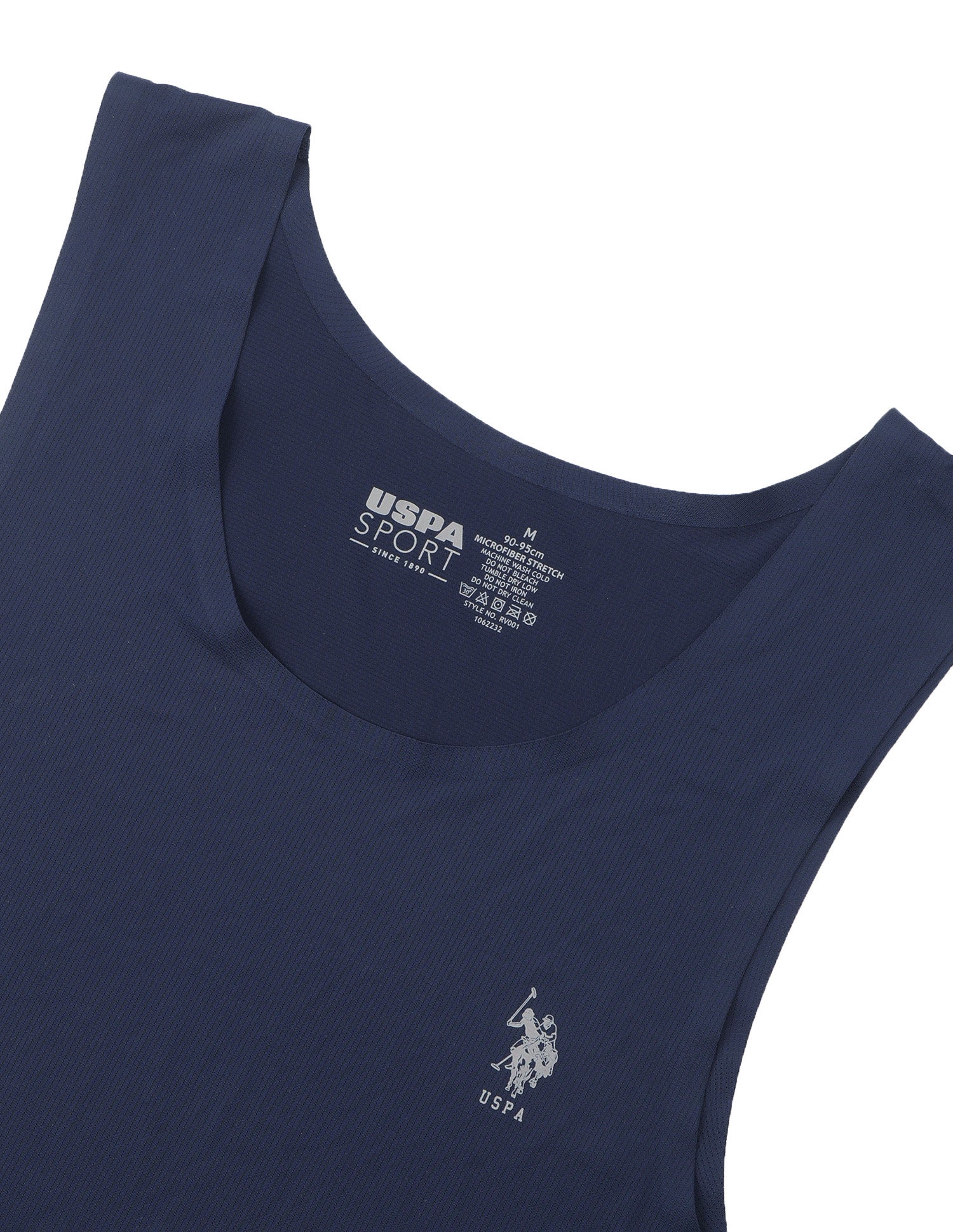 Breathe Easy Mesh Seamless RV001 Sports Vest Navy - U.S. Polo Assn. India | Large