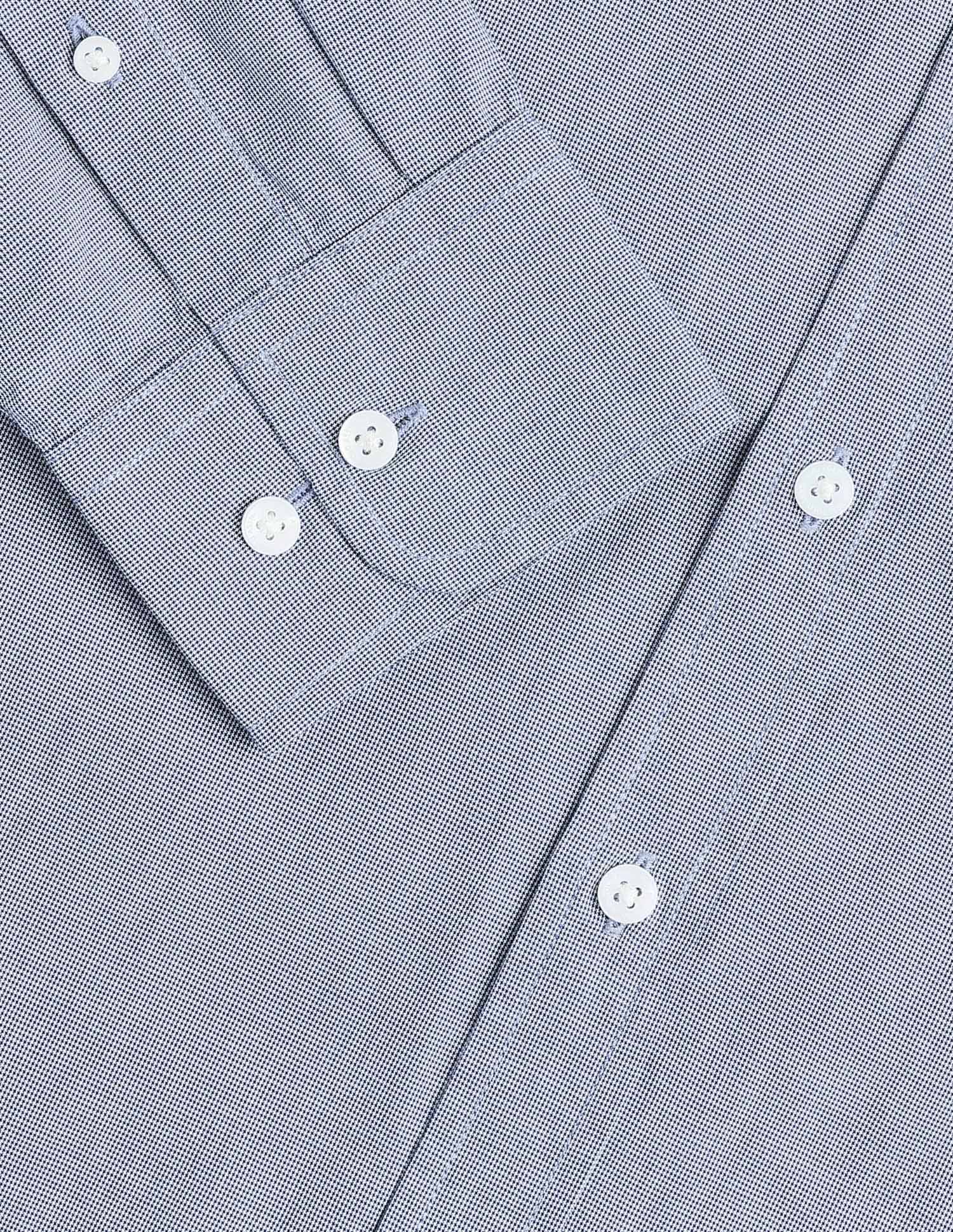 Solid Stripe Detail Regular Fit Shirt Blue - U.S. Polo Assn. India | Large