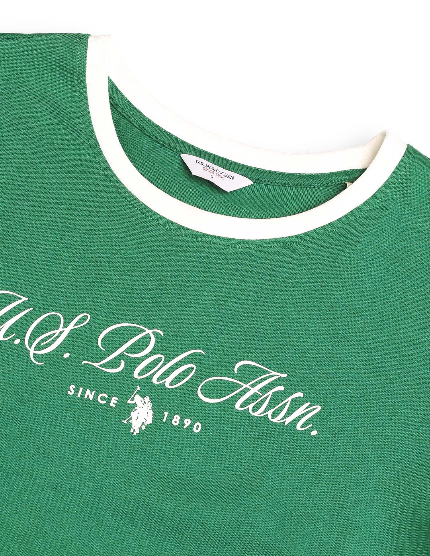 Regular Fit Brand Printed T-Shirt Green - U.S. Polo Assn. India | Large