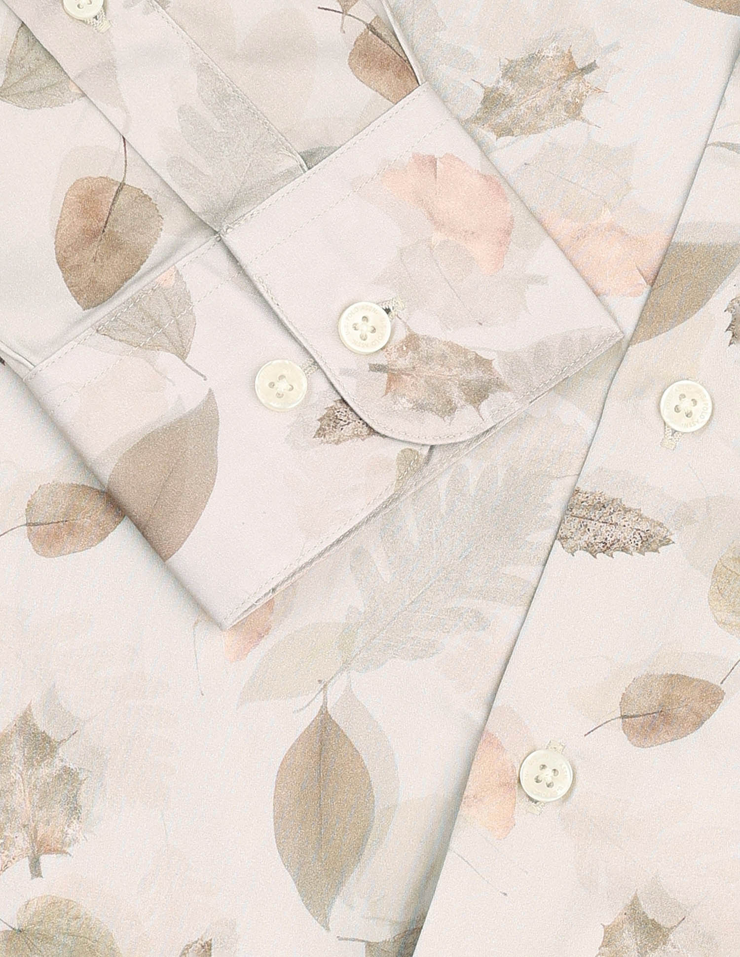 Tropical Printed Pure Cotton Shirt Beige - U.S. POLO ASSN. | Large