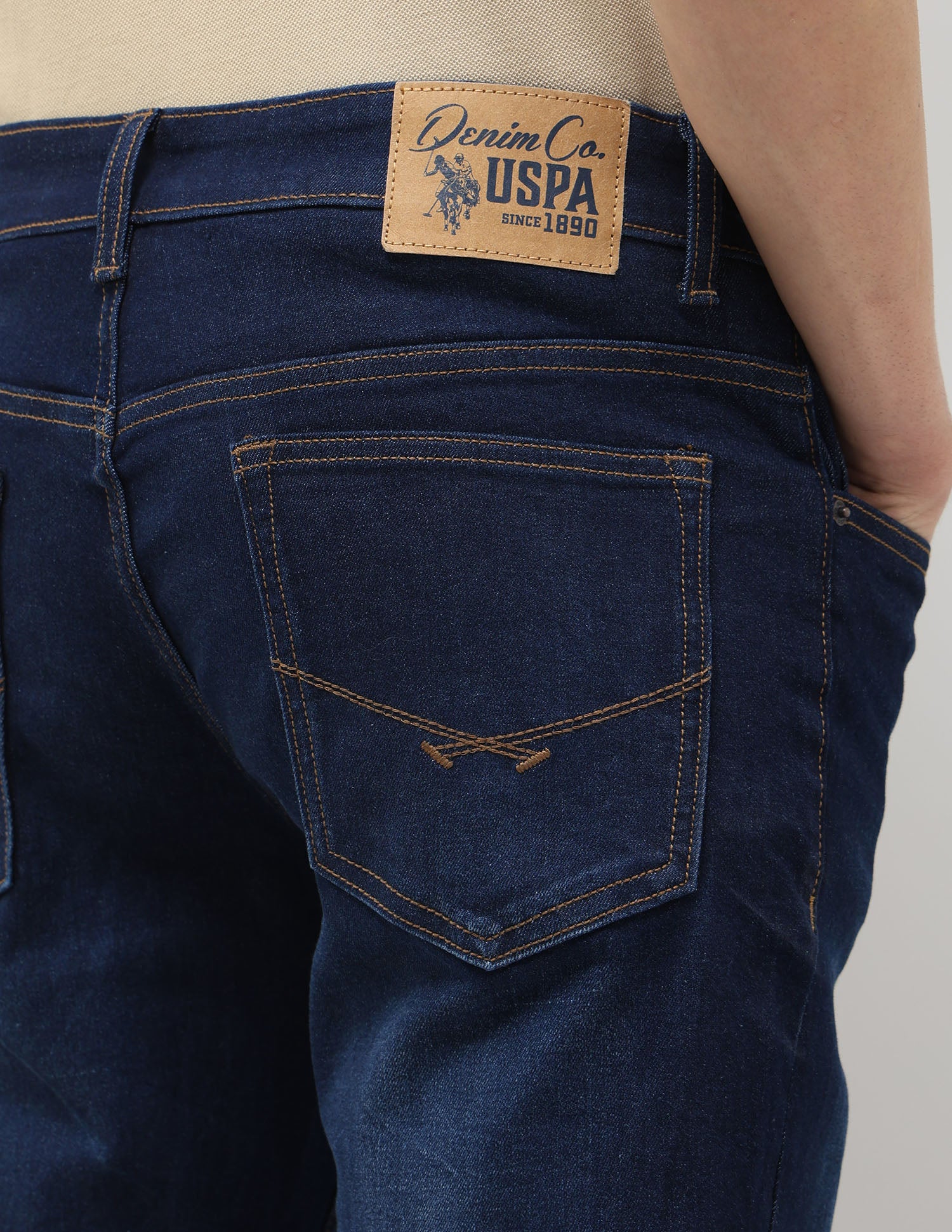 Brandon Slim Tapered Fit Blue Jeans Indigo - U.S. Polo Assn. India | Large