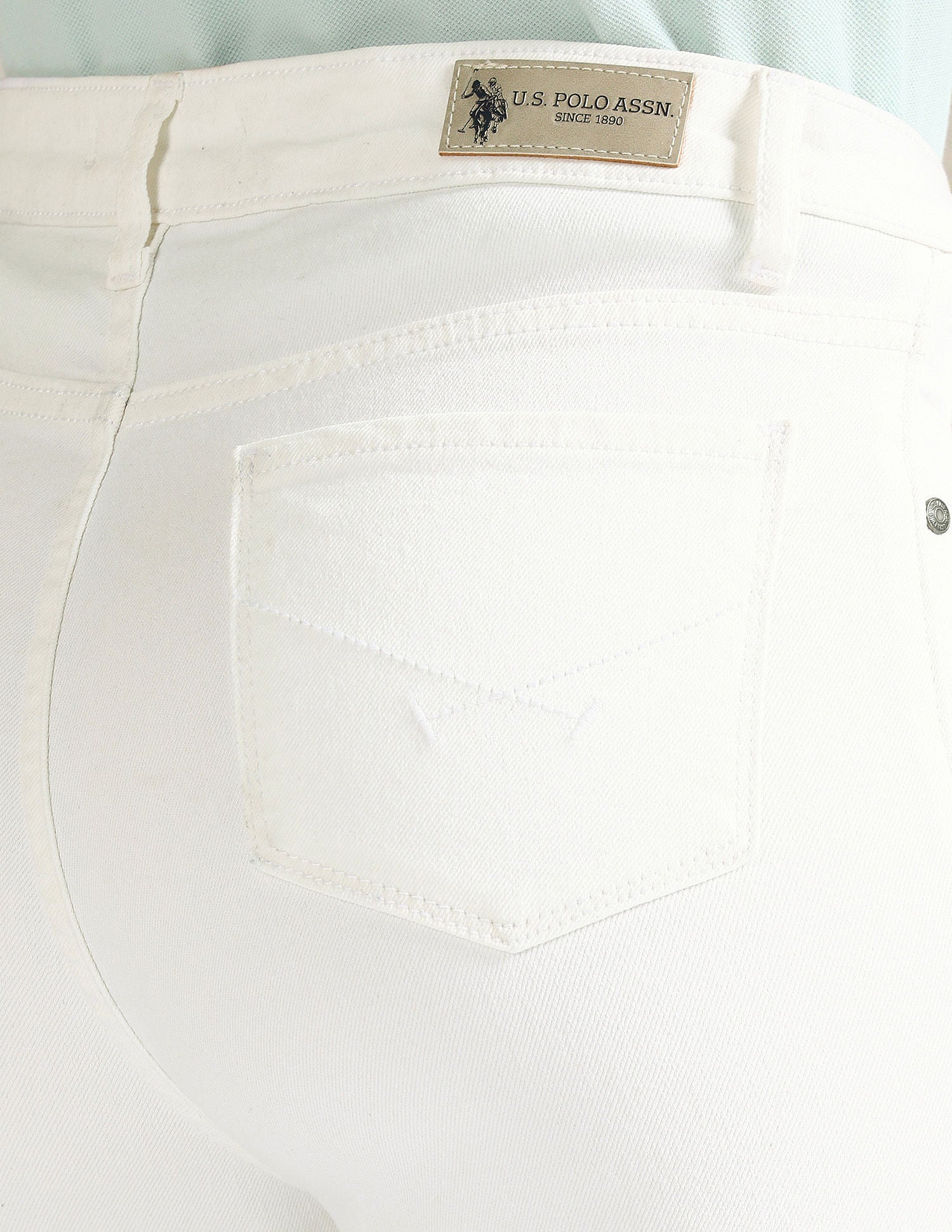 Flared Fit White Jeans White - U.S. POLO ASSN. | Large
