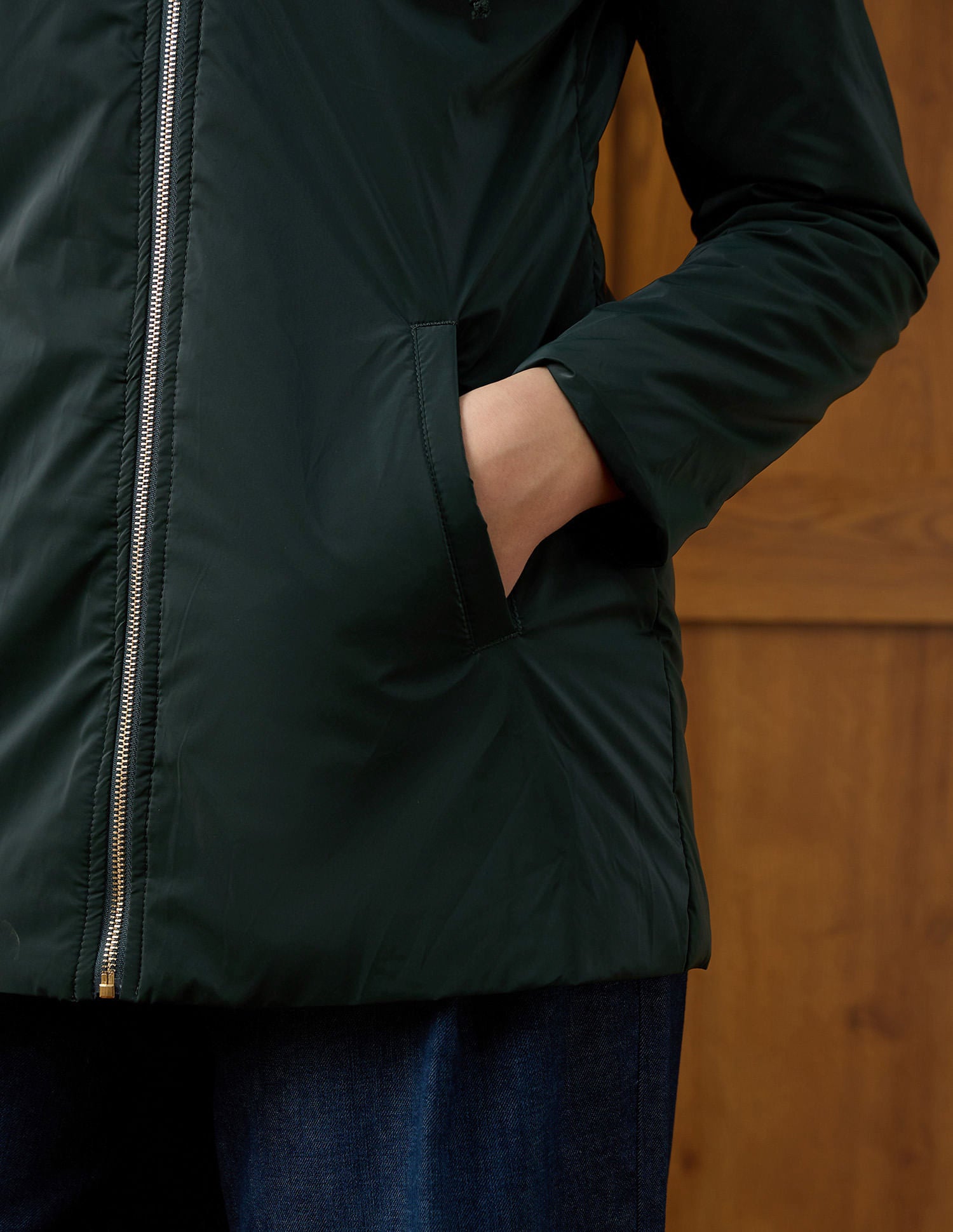 Solid Regular Fit Hooded Jacket Green - U.S. POLO ASSN. | Large