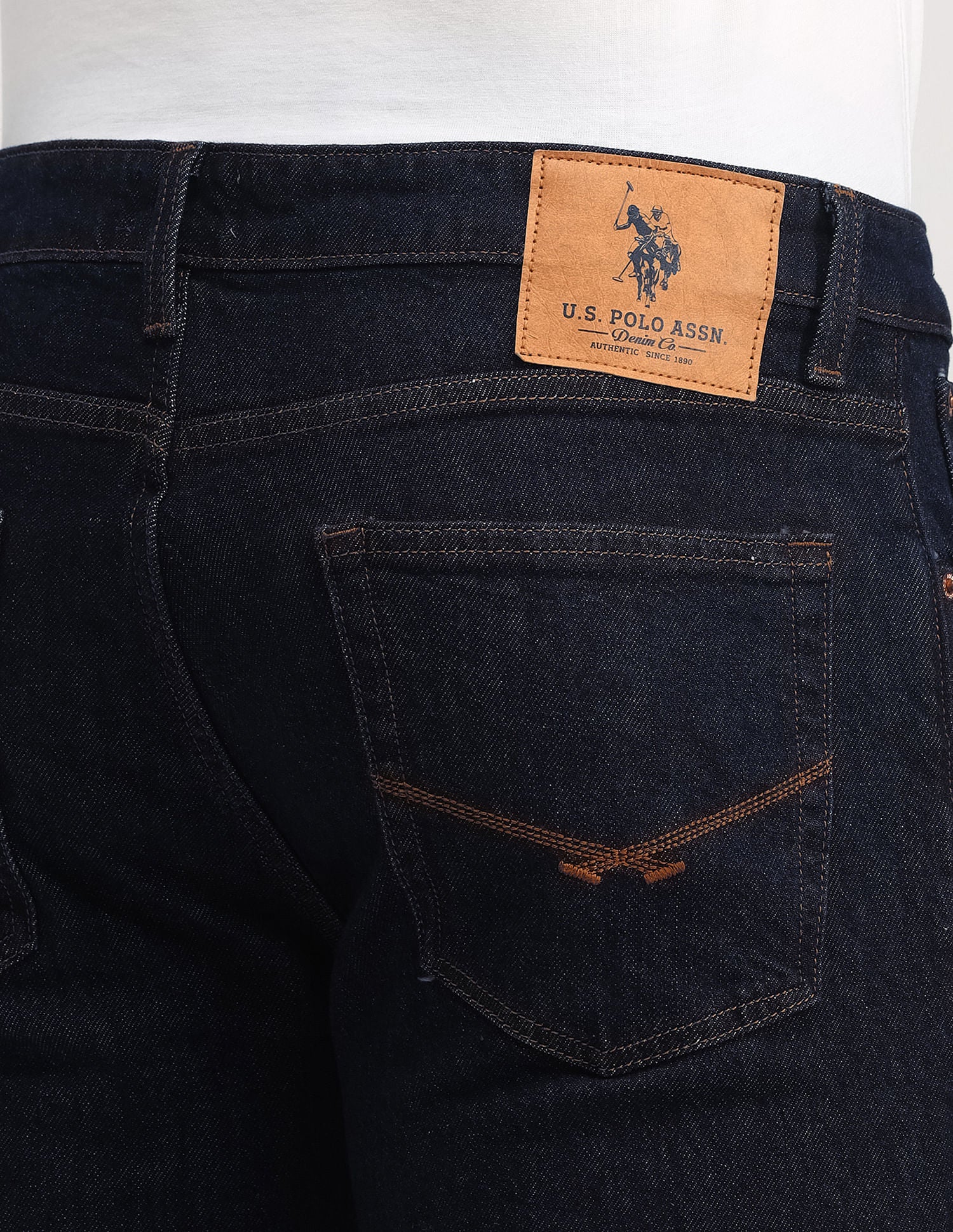 Harold Slim Straight Blue Jeans Blue - U.S. POLO ASSN. | Large