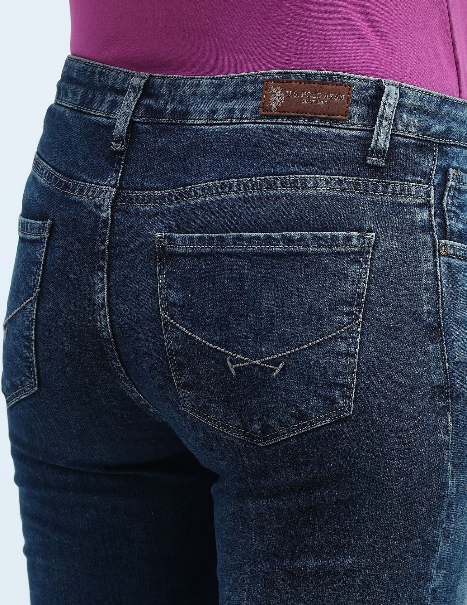 Mid Rise Boot Cut Jeans Dark Blue - U.S. Polo Assn. India | Large