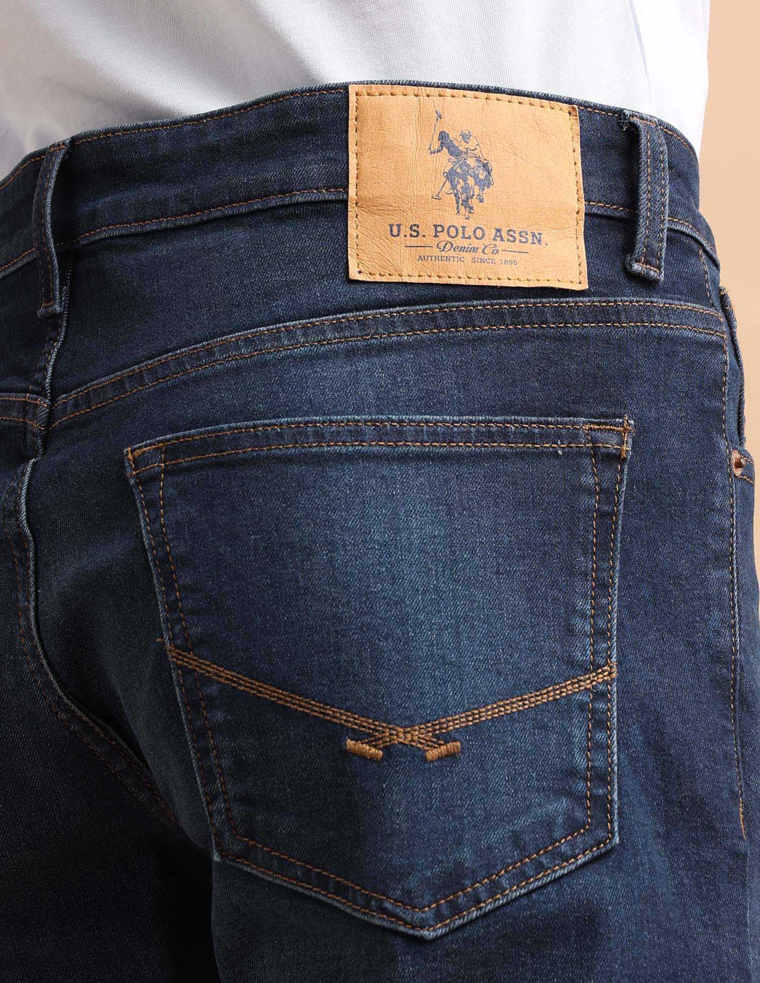 Brandon Slim Tapered Fit Blue Jeans Blue - U.S. POLO ASSN. | Large