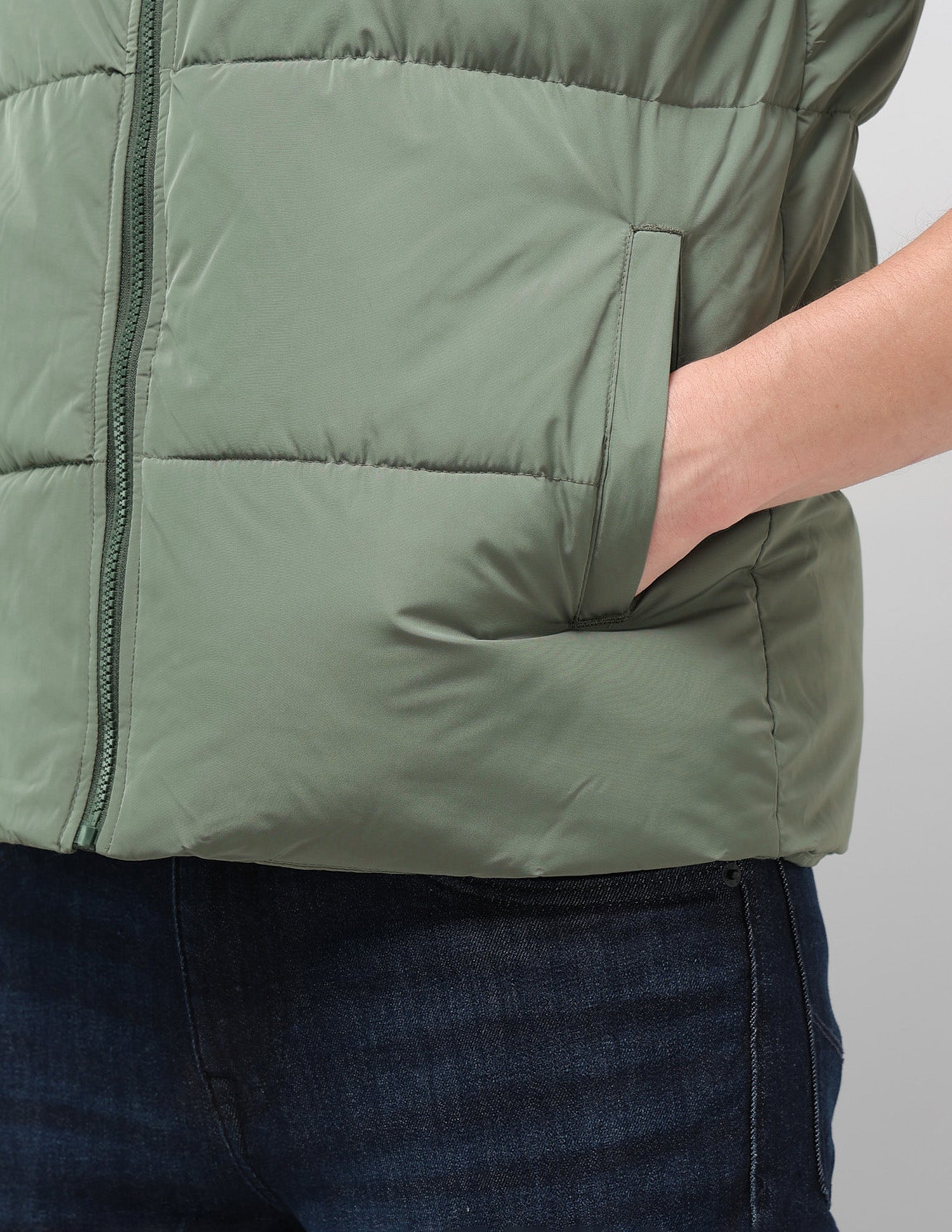 Detachable Hood Solid Jacket Olive - U.S. POLO ASSN. | Large