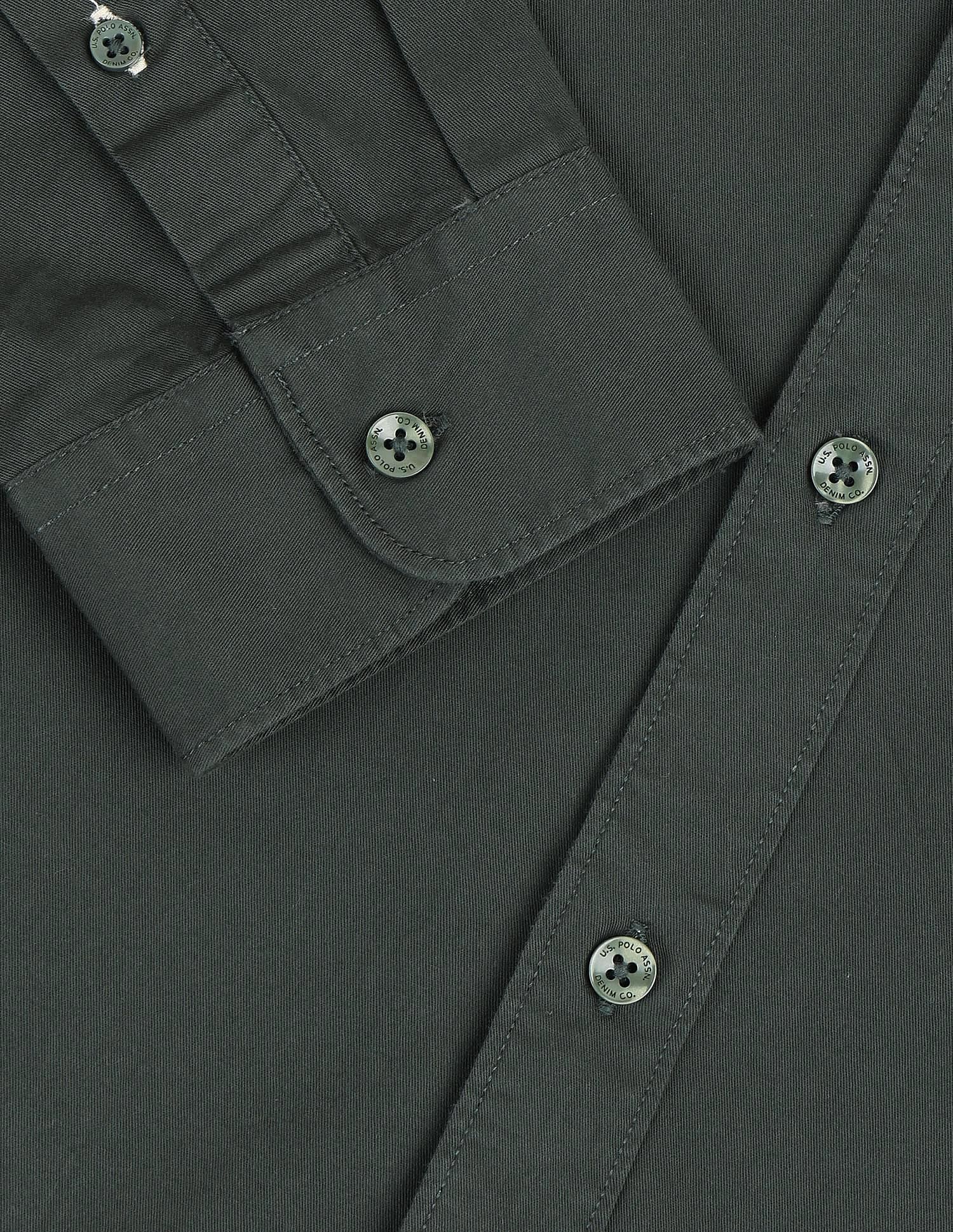 Regular Fit Twill Solid Shirt Olive - U.S. POLO ASSN. | Large