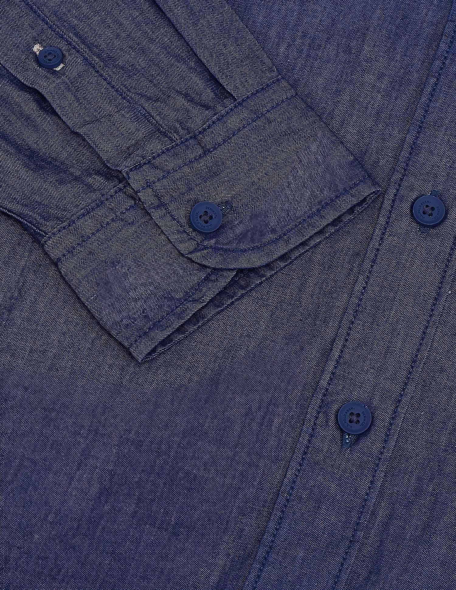 Slim Fit Chambray Shirt Indigo - U.S. Polo Assn. India | Large