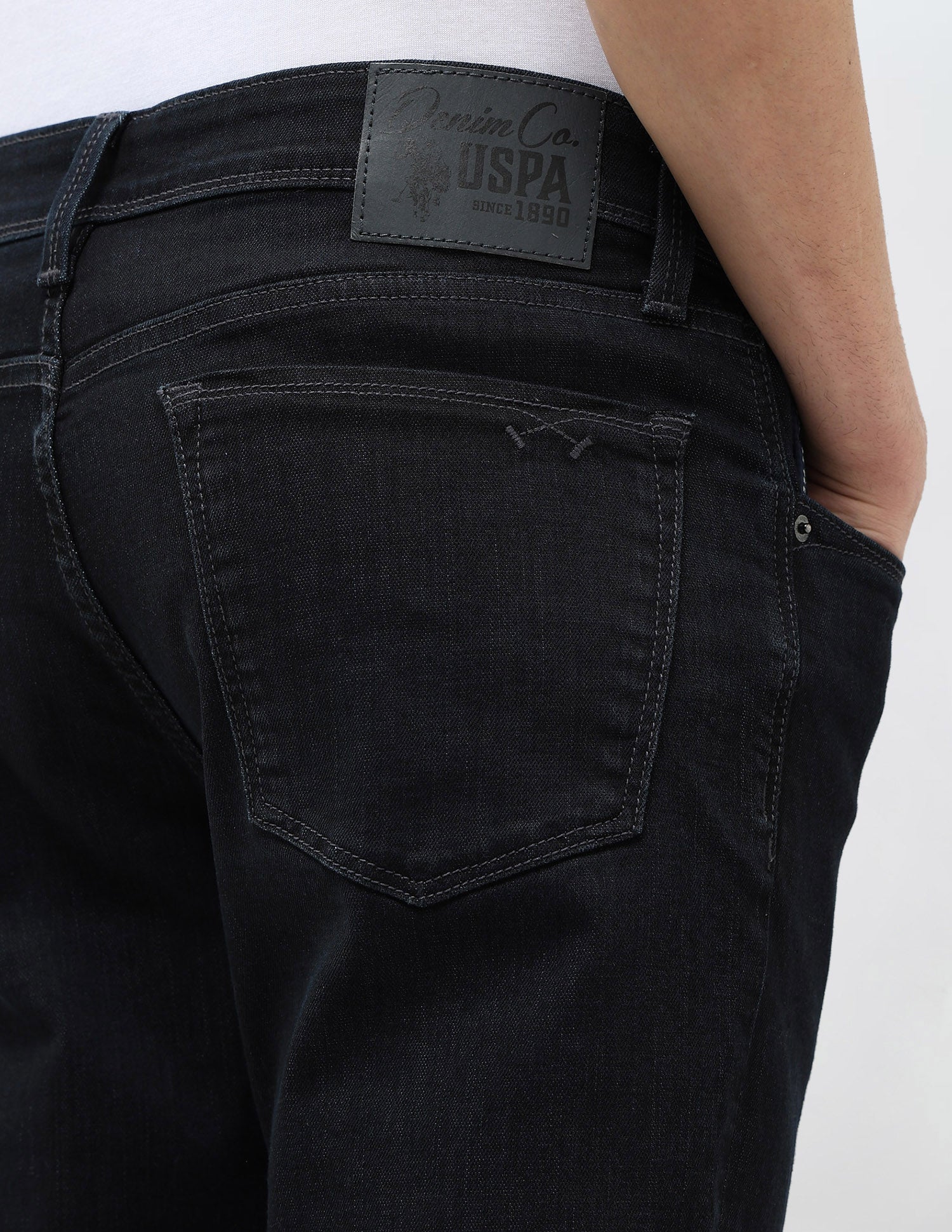 Brandon Slim Tapered Fit Blue Jeans Dark Blue - U.S. POLO ASSN. | Large