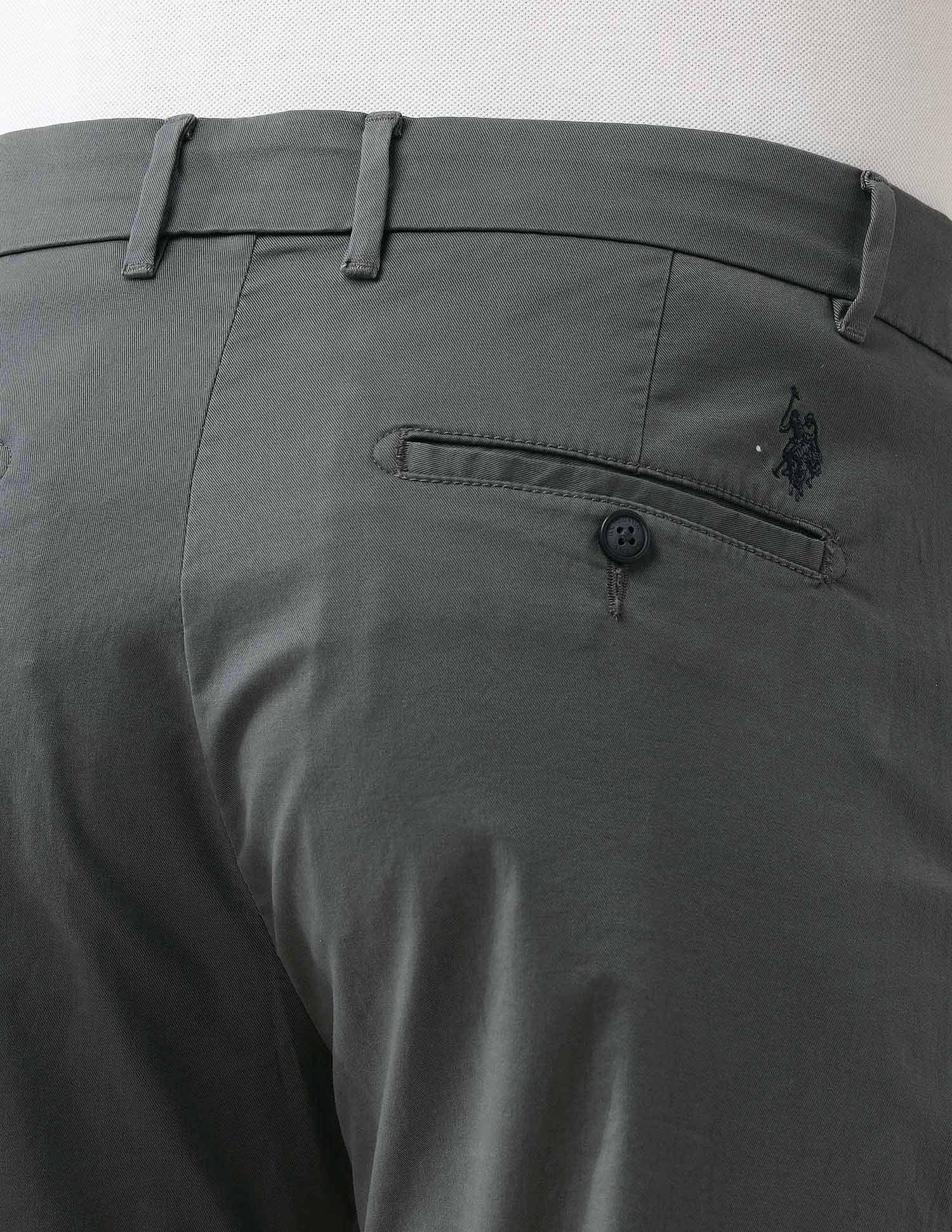 Straight Fit Solid Chinos Grey - U.S. Polo Assn. India | Large