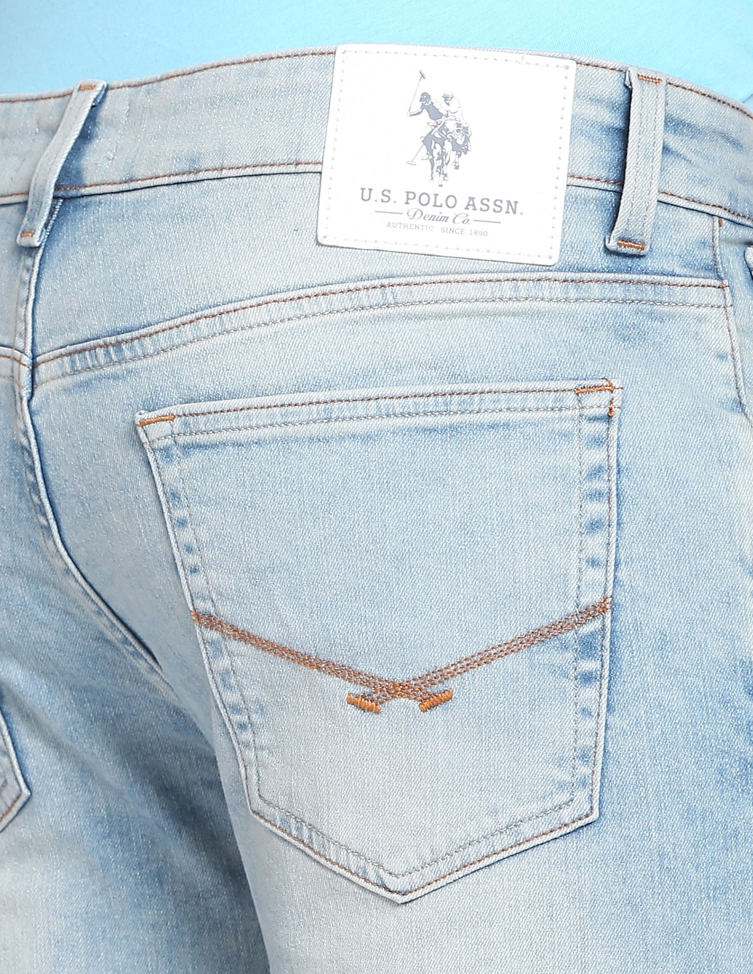 Slim Tapered Authentic Jeans Light Blue - U.S. Polo Assn. India | Large