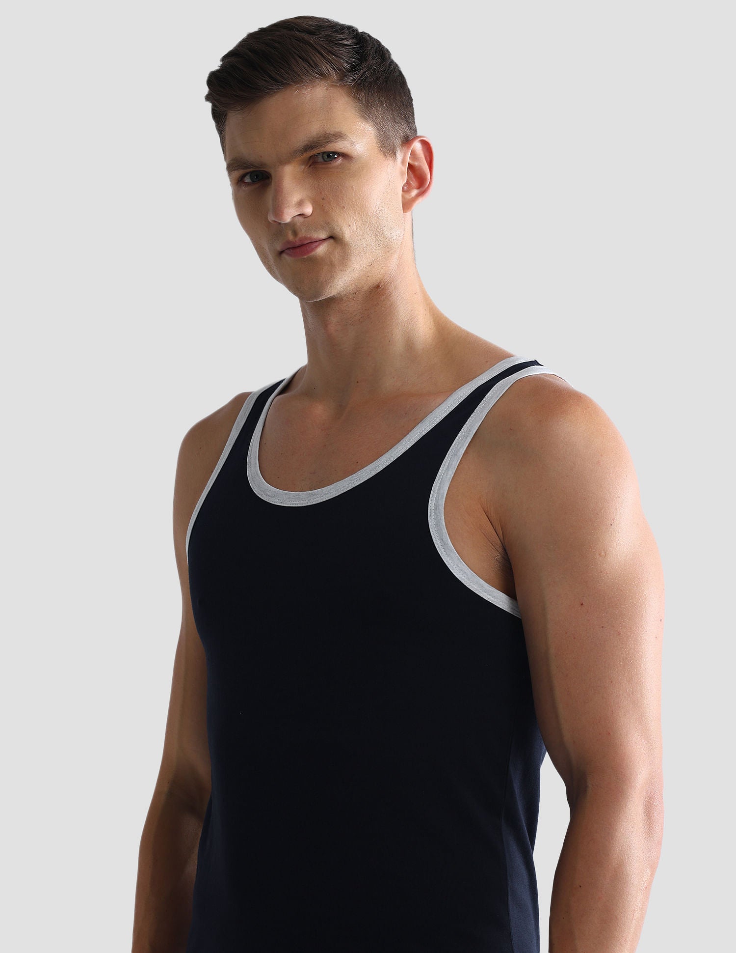 Contrast Binding Cotton OEV01 Vest - Pack Of 1 Navy - U.S. POLO ASSN. | Large