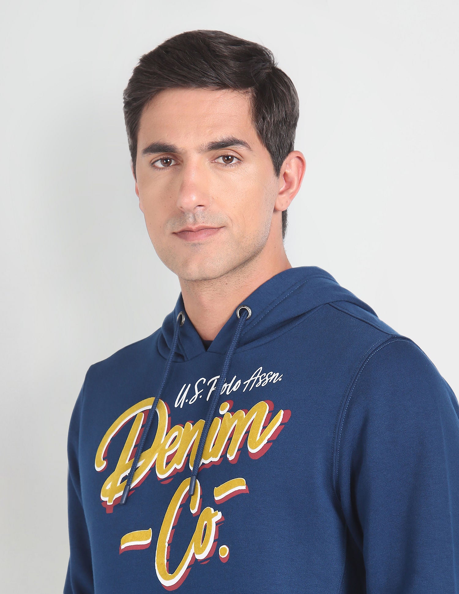 Kangaroo Pocket Hooded Sweatshirt Dark Blue - U.S. Polo Assn. India | Large