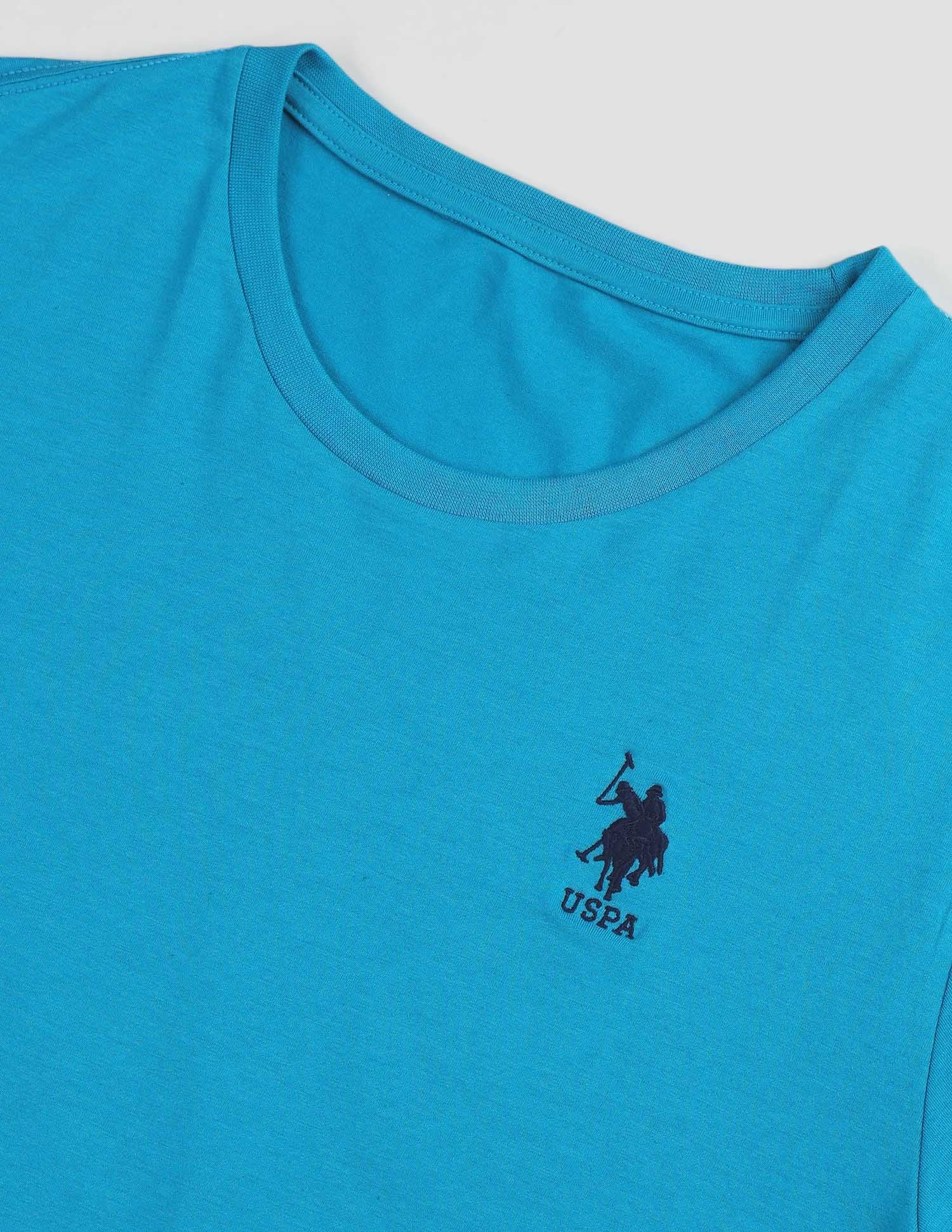 Solid Comfort Fit OEE10 Lounge T-Shirt - Pack Of 1 Icy Blue - U.S. POLO ASSN. | Large