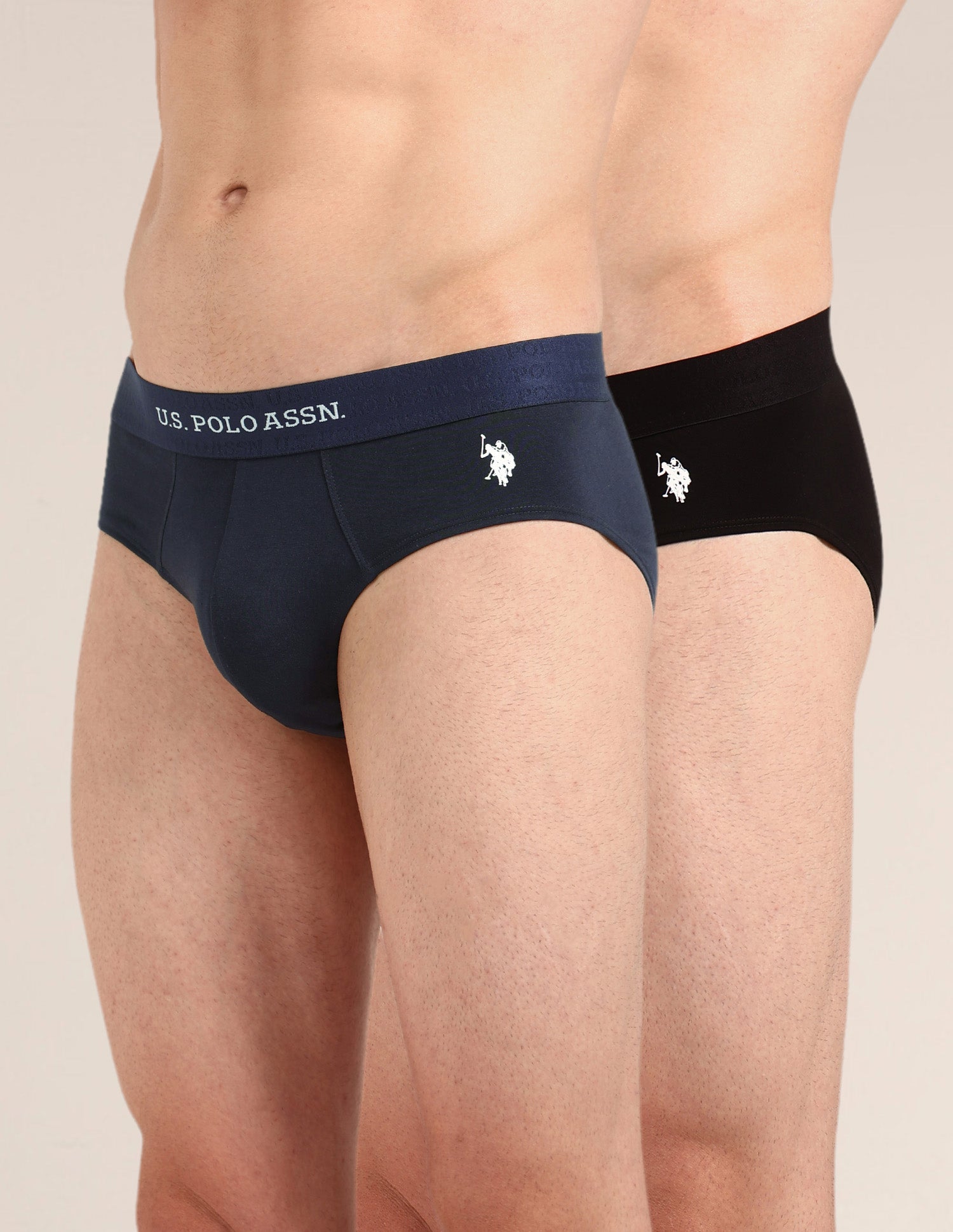 Antibacterial Dual Layered OEB21 Brief - Pack Of 2 Black/Navy - U.S. Polo Assn. India | Large