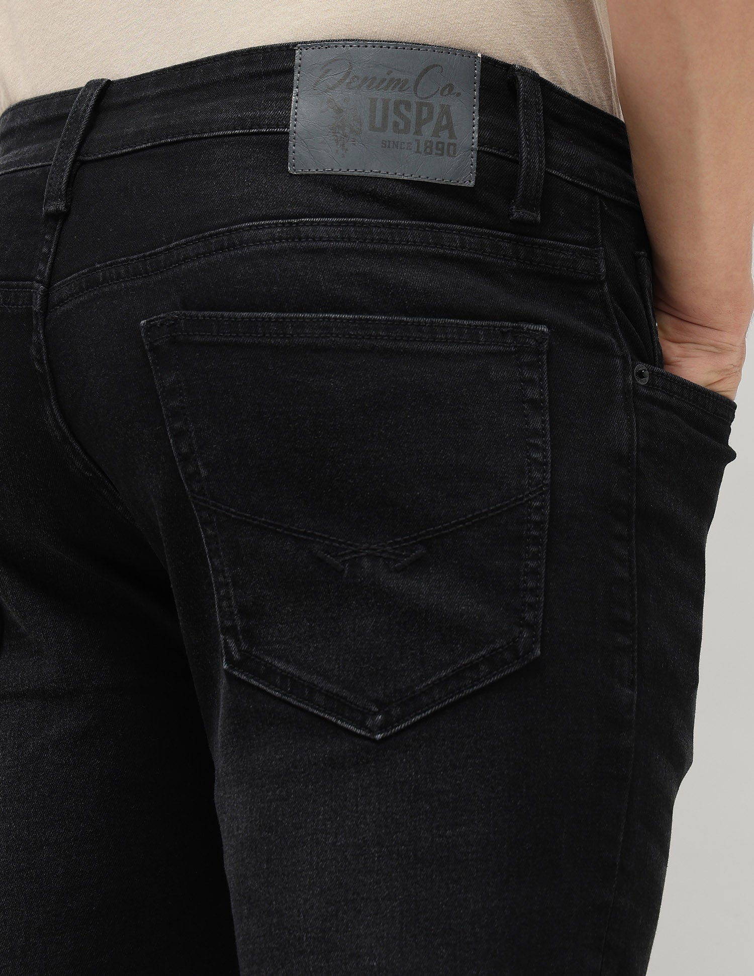 Brandon Slim Tapered Fit Black Jeans Black - U.S. POLO ASSN. | Large