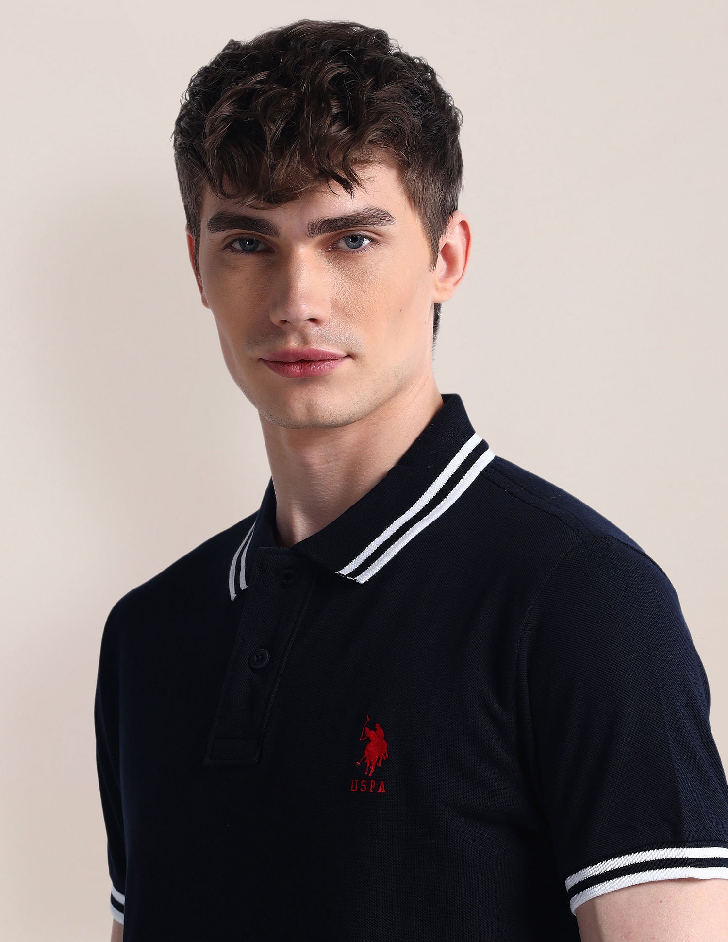 Slim Fit Short Sleeve Polo Shirt Navy - U.S. POLO ASSN. | Large