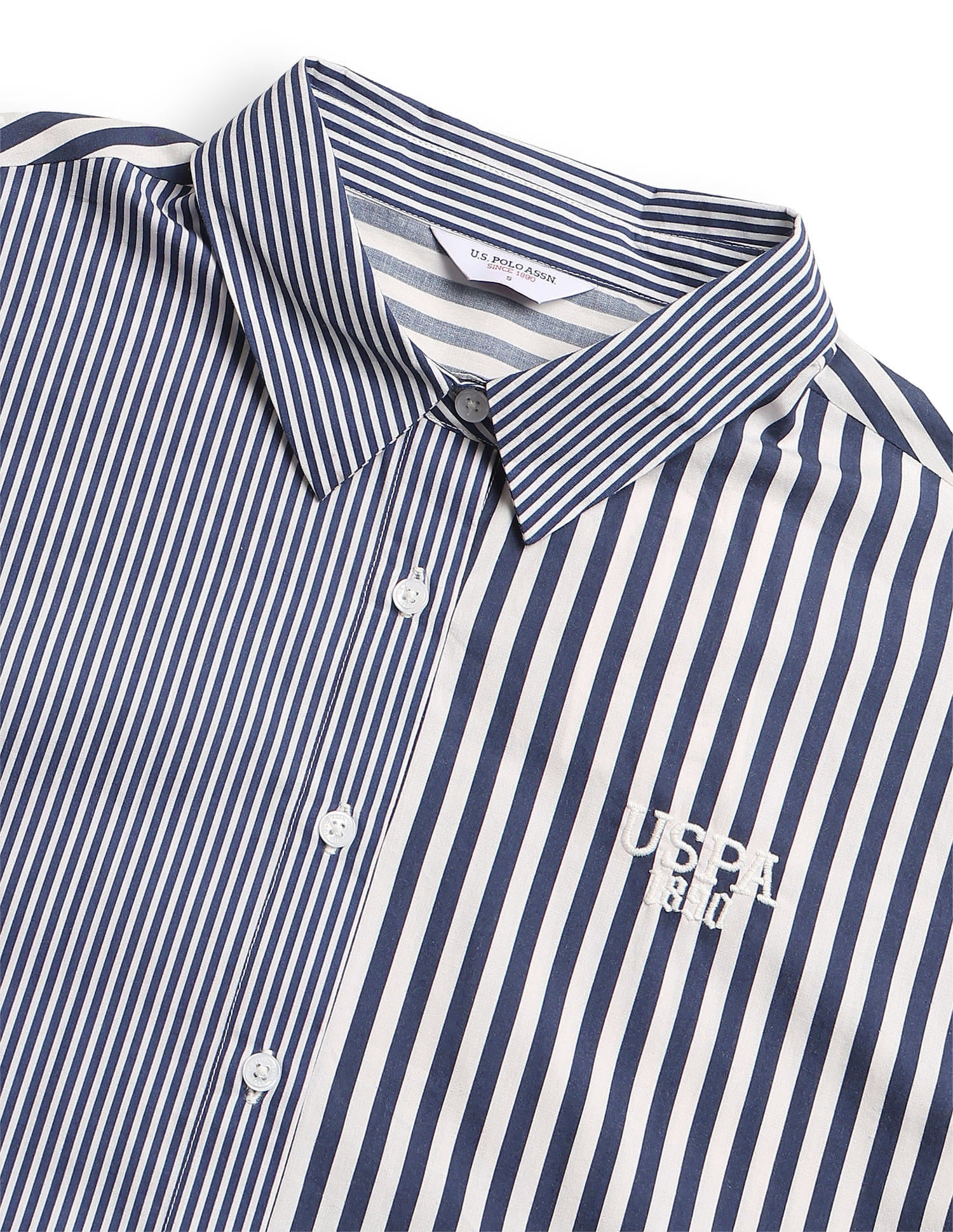 Relaxed Fit Striped Shirt Blue - U.S. Polo Assn. India | Large