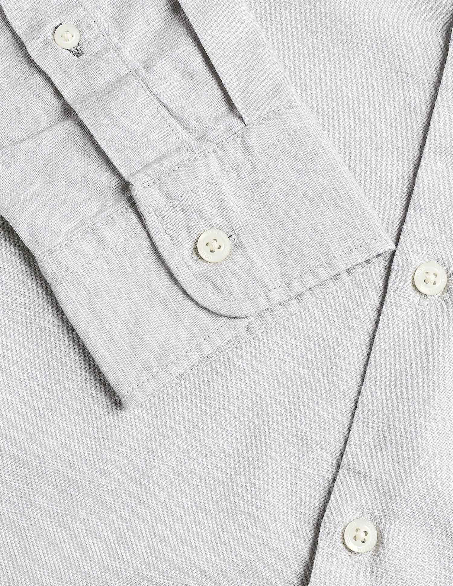 Motel On The Coast Solid Regular Fit Shirt Light Grey - U.S. Polo Assn. India | Large