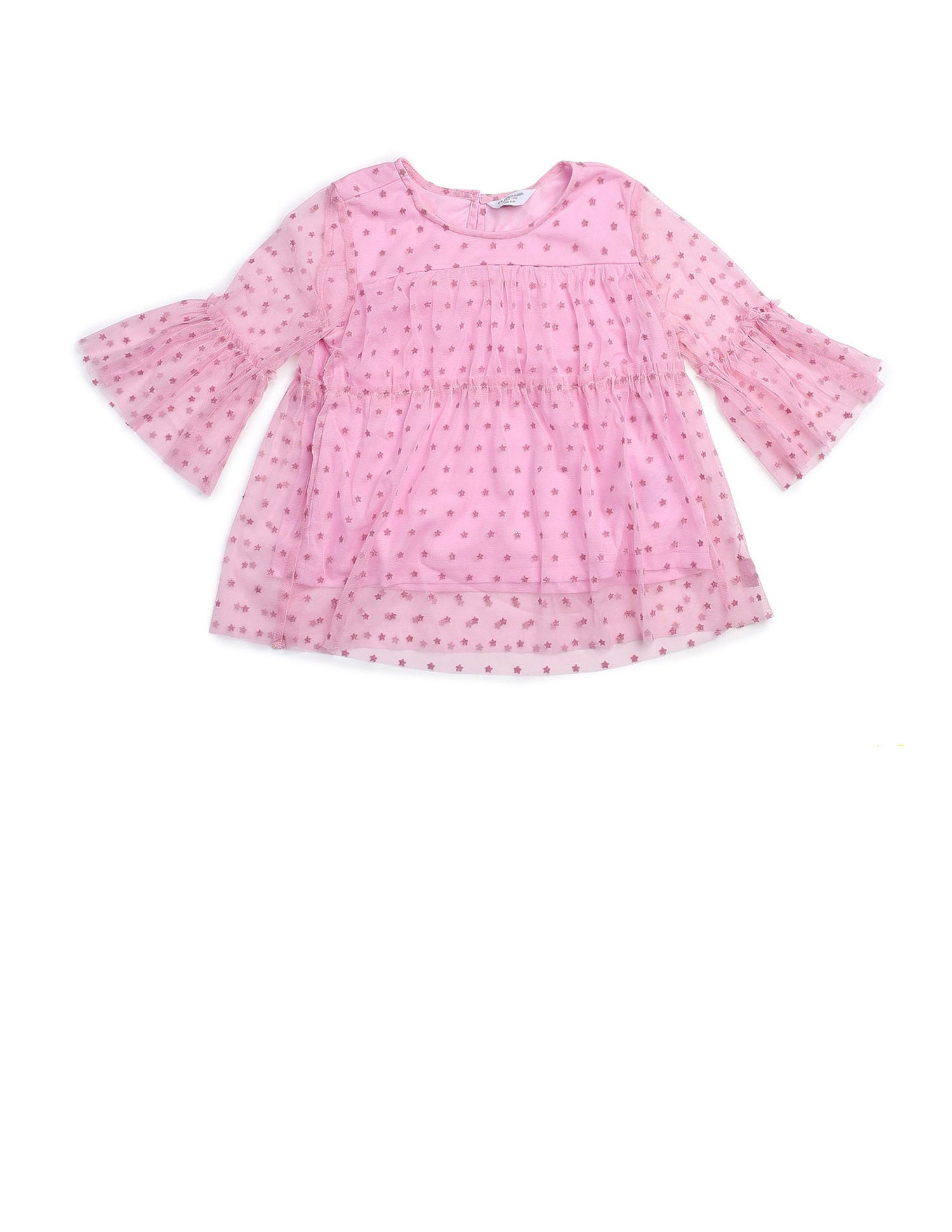 Star Print Tiered Top Light Pink - U.S. POLO ASSN. | Large