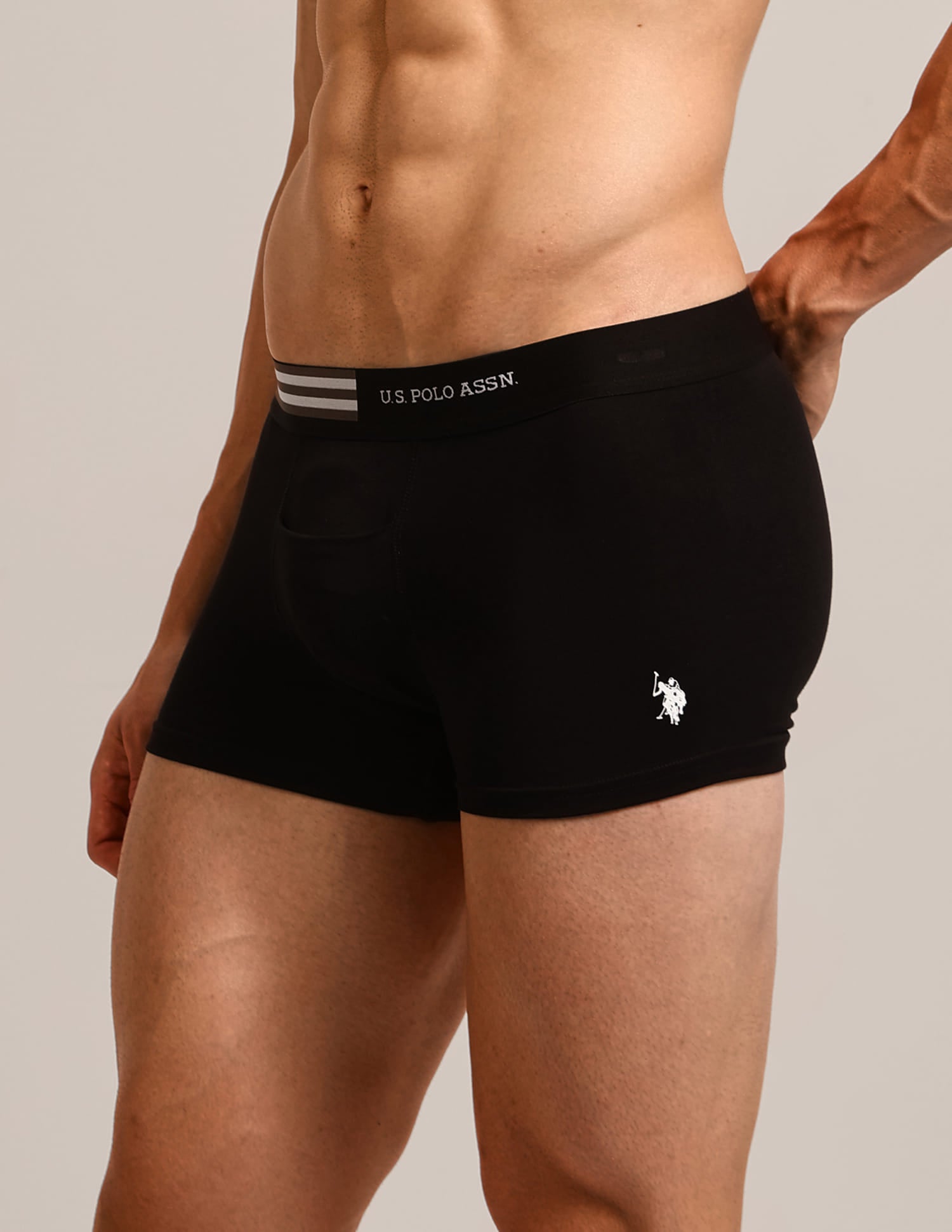 Elastic Waistband Solid OET06-P5 Trunks - Pack Of 5 Multi-colour - U.S. Polo Assn. India | Large