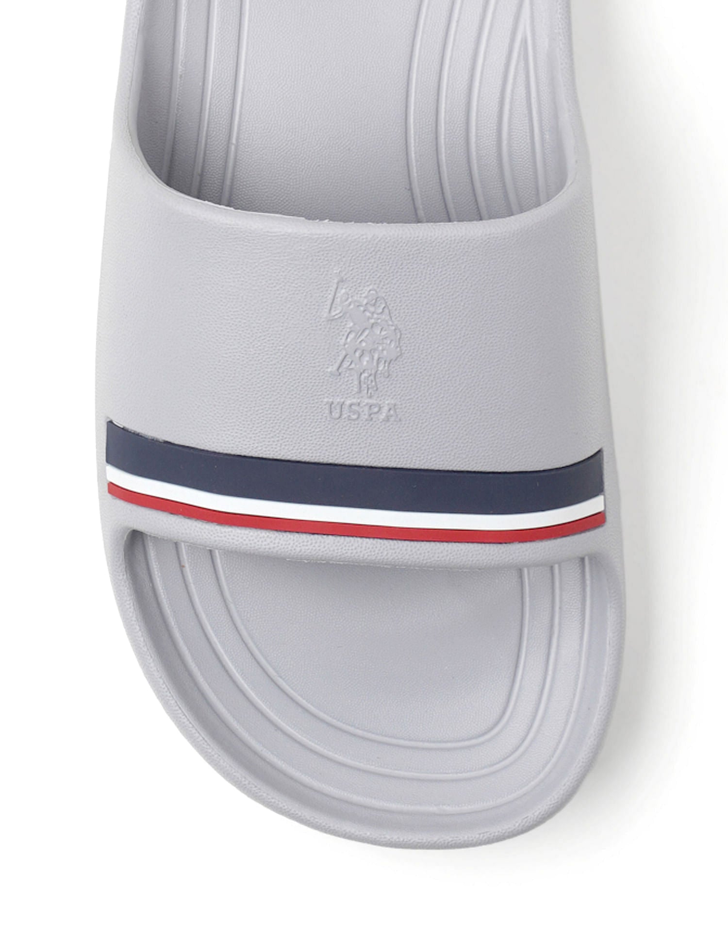 Men Easton Grey Foam Walk Sliders Grey - U.S. Polo Assn. India | Large