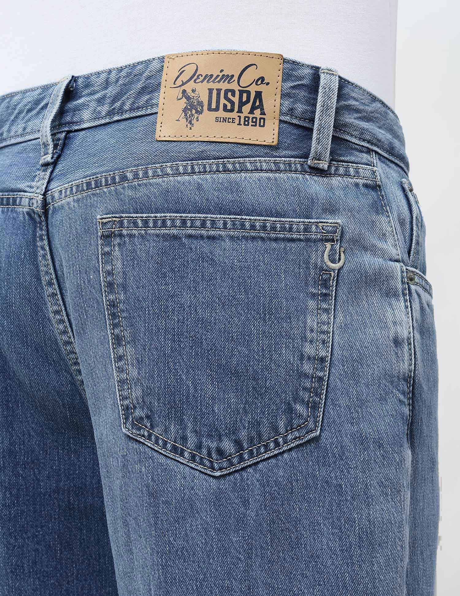 Shawn Relaxed Fit Blue Jeans Light Wash - U.S. POLO ASSN. | Large