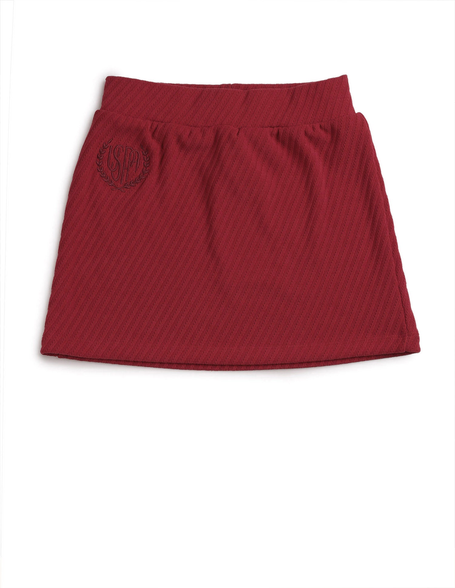 Girls Textured Straight Skirt Red - U.S. POLO ASSN. | Large