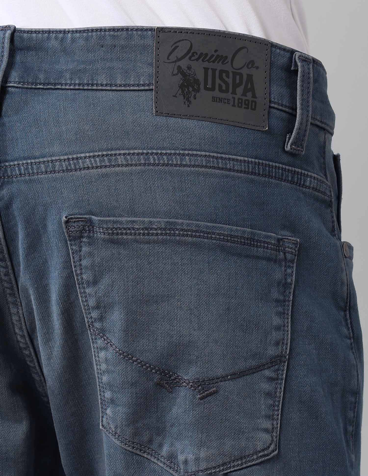 Henry Tapered Fit Blue Super Stretch Jeans Dark Wash - U.S. Polo Assn. India | Large