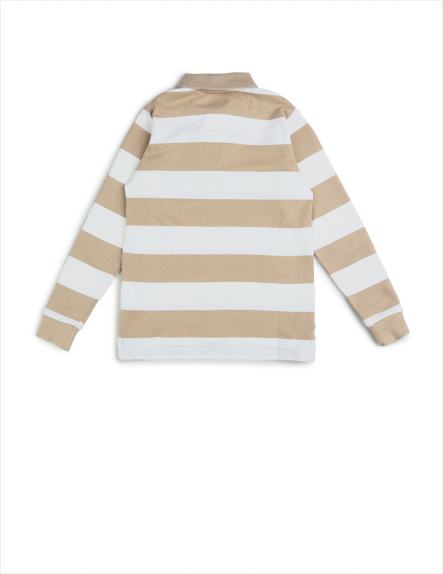 Boys Horizontal Striped Regular Fit Polo Shirt Light Brown - U.S. POLO ASSN. | Large