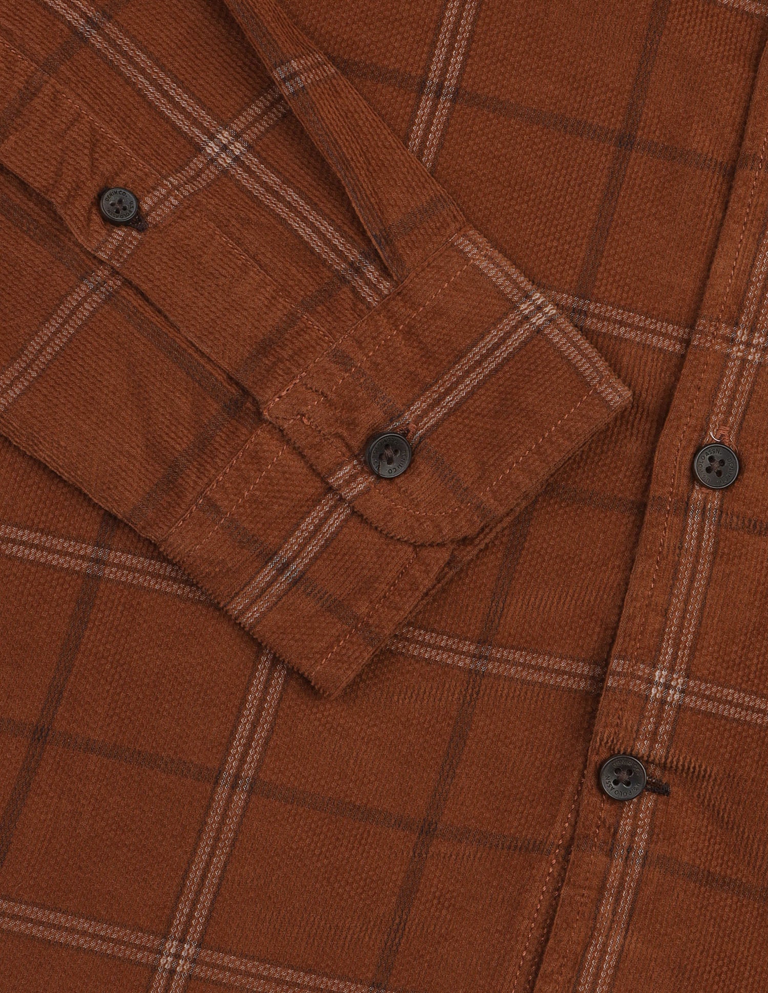 Corduroy Windowpane Checked Shirt Rust - U.S. Polo Assn. India | Large