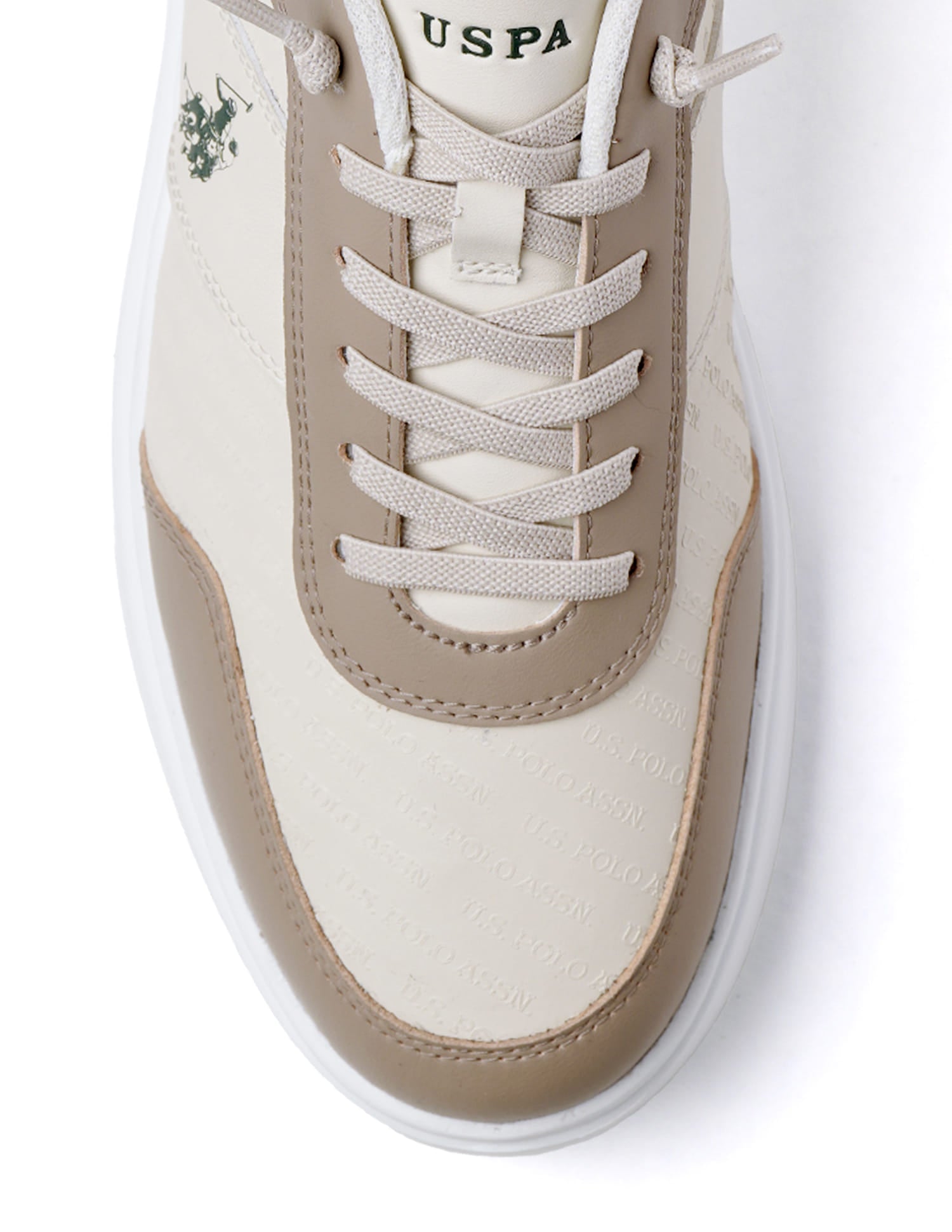 Men Cort Colourblocked Sneakers Beige - U.S. Polo Assn. India | Large