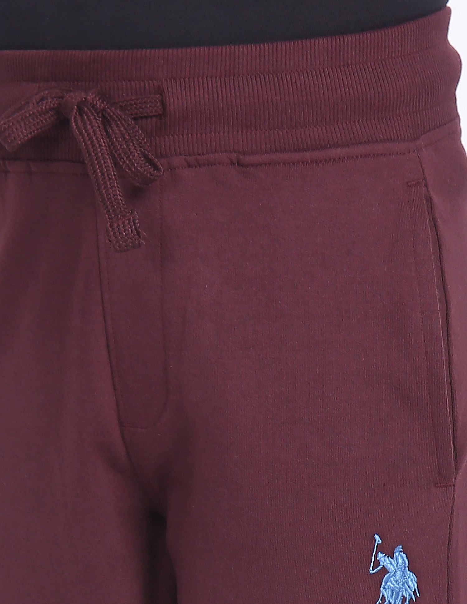 Mid Rise Drawstring Waist OKJ01 Joggers - Pack Of 1 Maroon - U.S. POLO ASSN. | Large