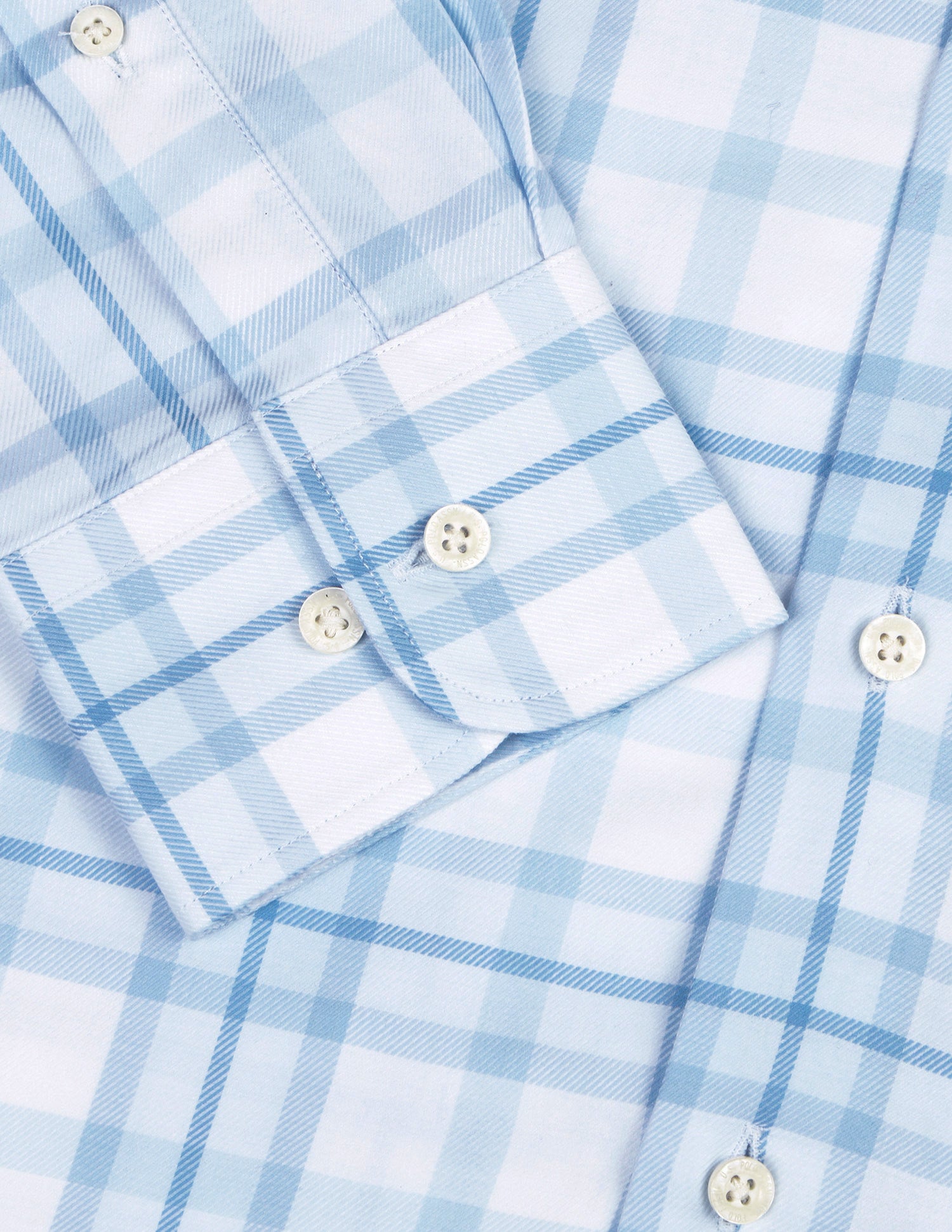 Grid Tattersall Checked Twill Shirt Light Blue - U.S. Polo Assn. India | Large