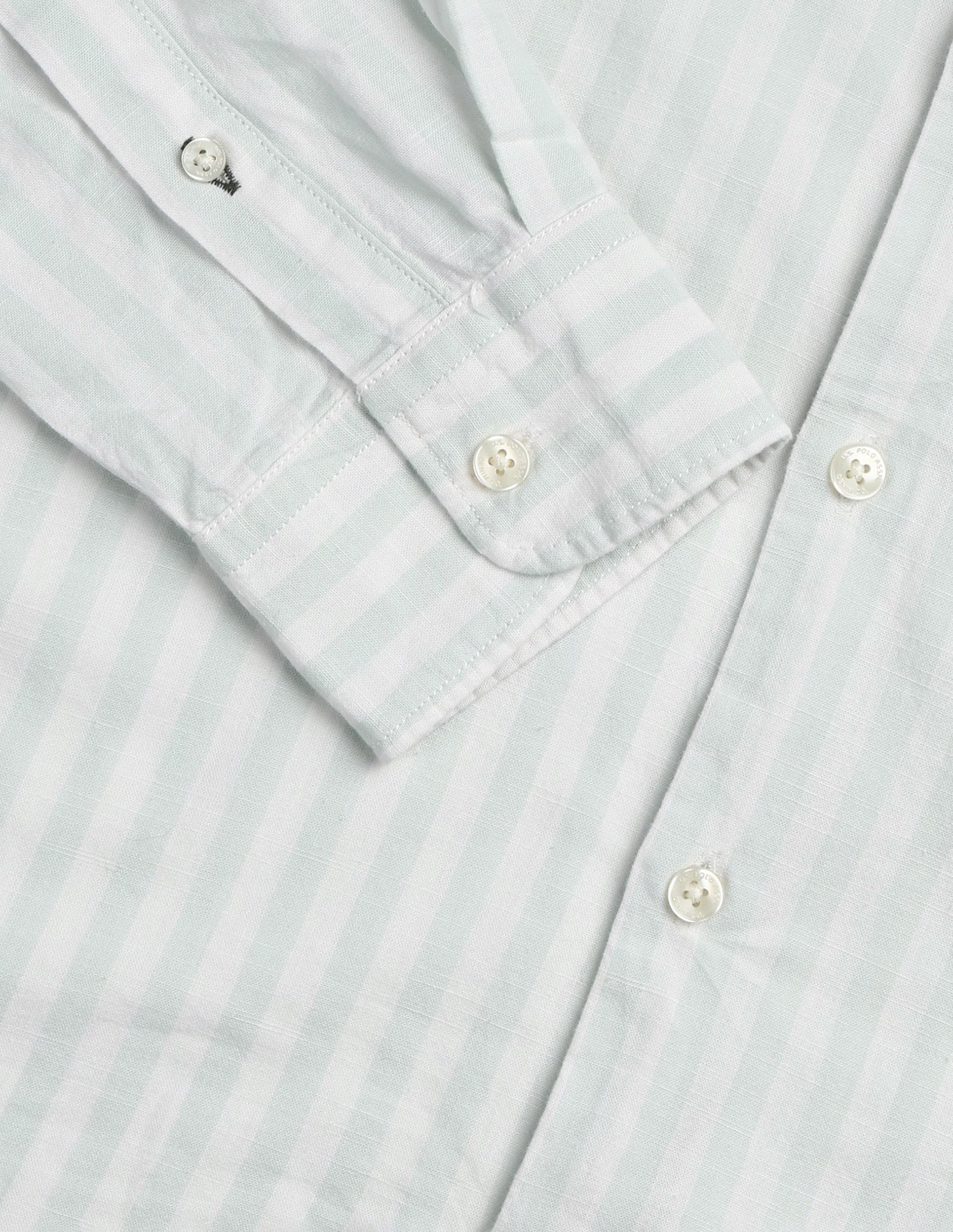 Vertical Striped Regular Fit Shirt Light Green - U.S. Polo Assn. India | Large