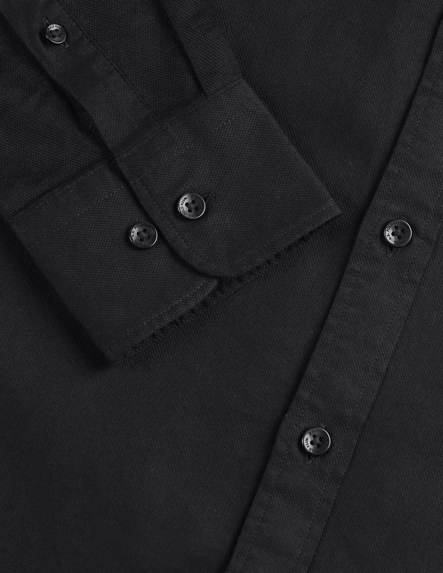 Pure Cotton Tailored Fit Shirt Black - U.S. POLO ASSN. | Large