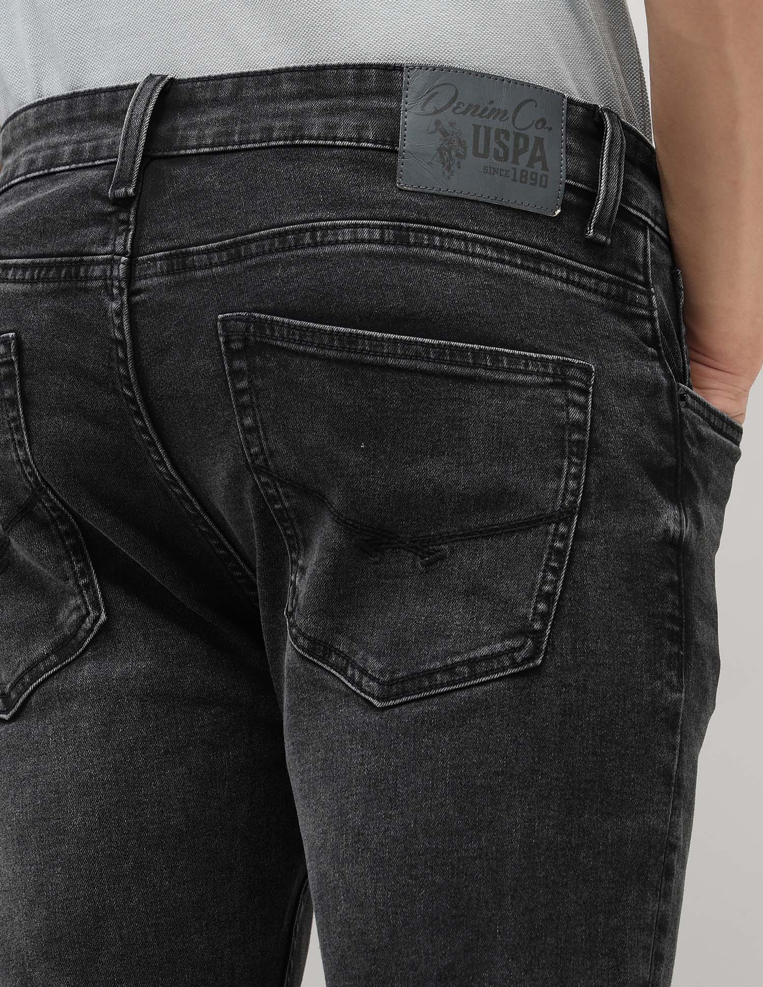 Henry Tapered Fit Black Jeans Black - U.S. Polo Assn. India | Large