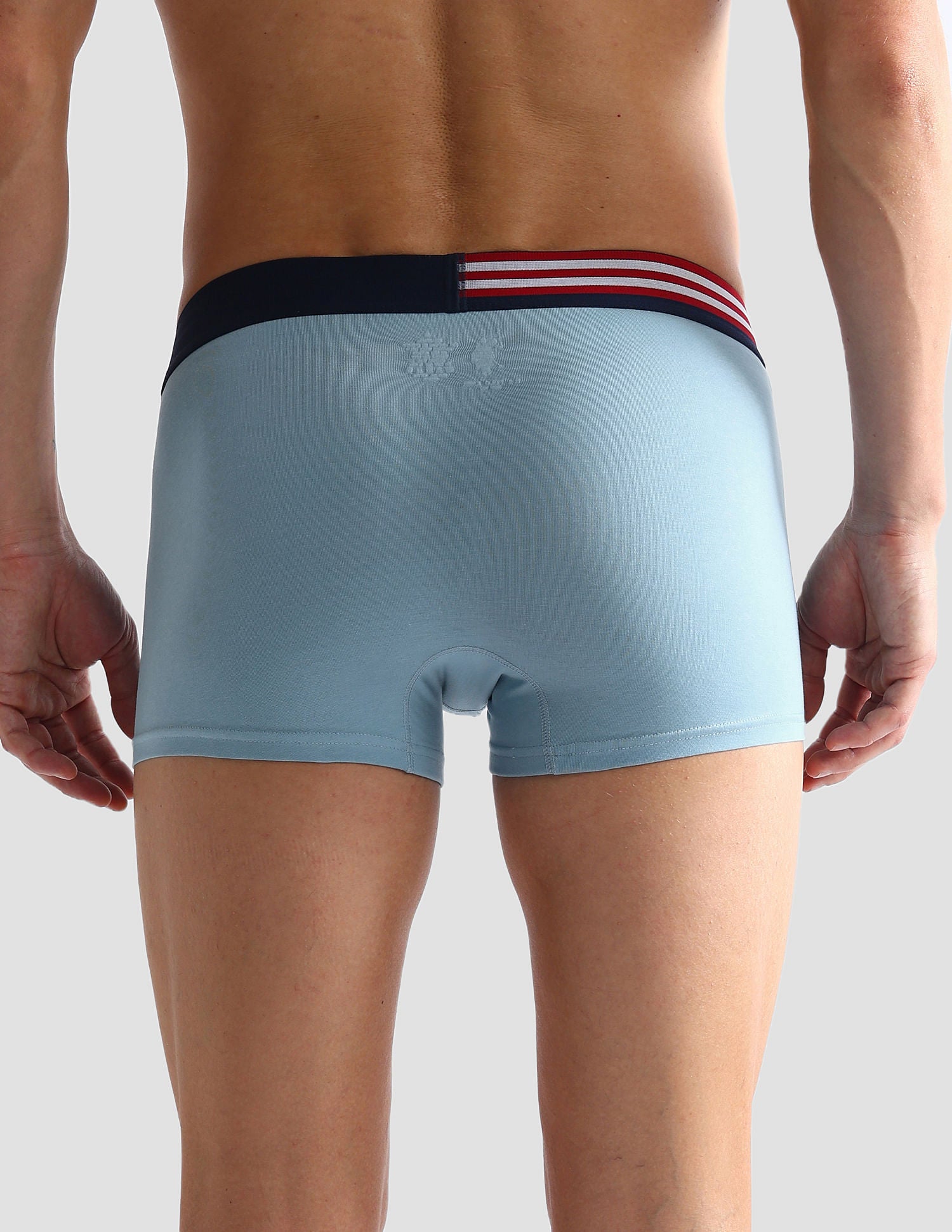 Flag Elastic Antibacterial OET06 Trunks - Pack Of 2 Navy and Blue - U.S. Polo Assn. India | Large