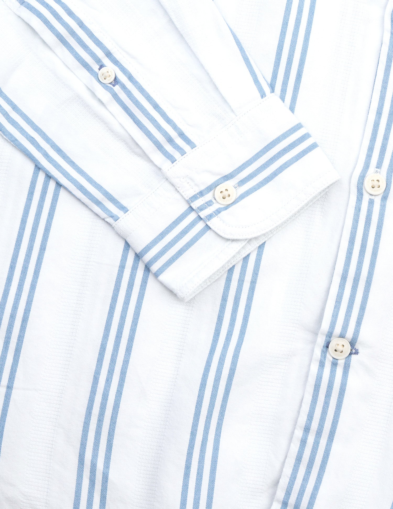Vertical Striped Regular Fit Shirt Light Indigo - U.S. Polo Assn. India | Large