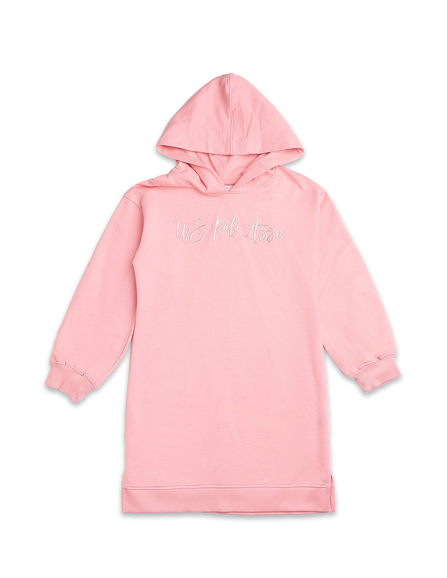 Girls Hooded Sweat Dress Pink - U.S. POLO ASSN. | Large