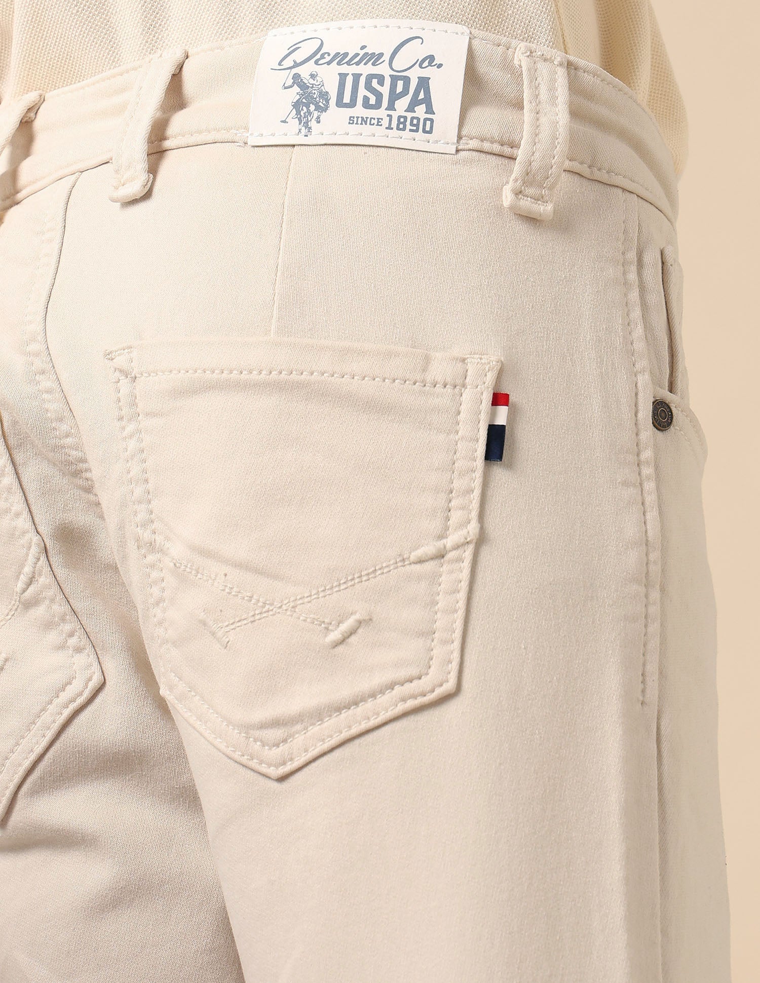 Boys Mid Rise Relaxed Fit Jeans White - U.S. POLO ASSN. | Large